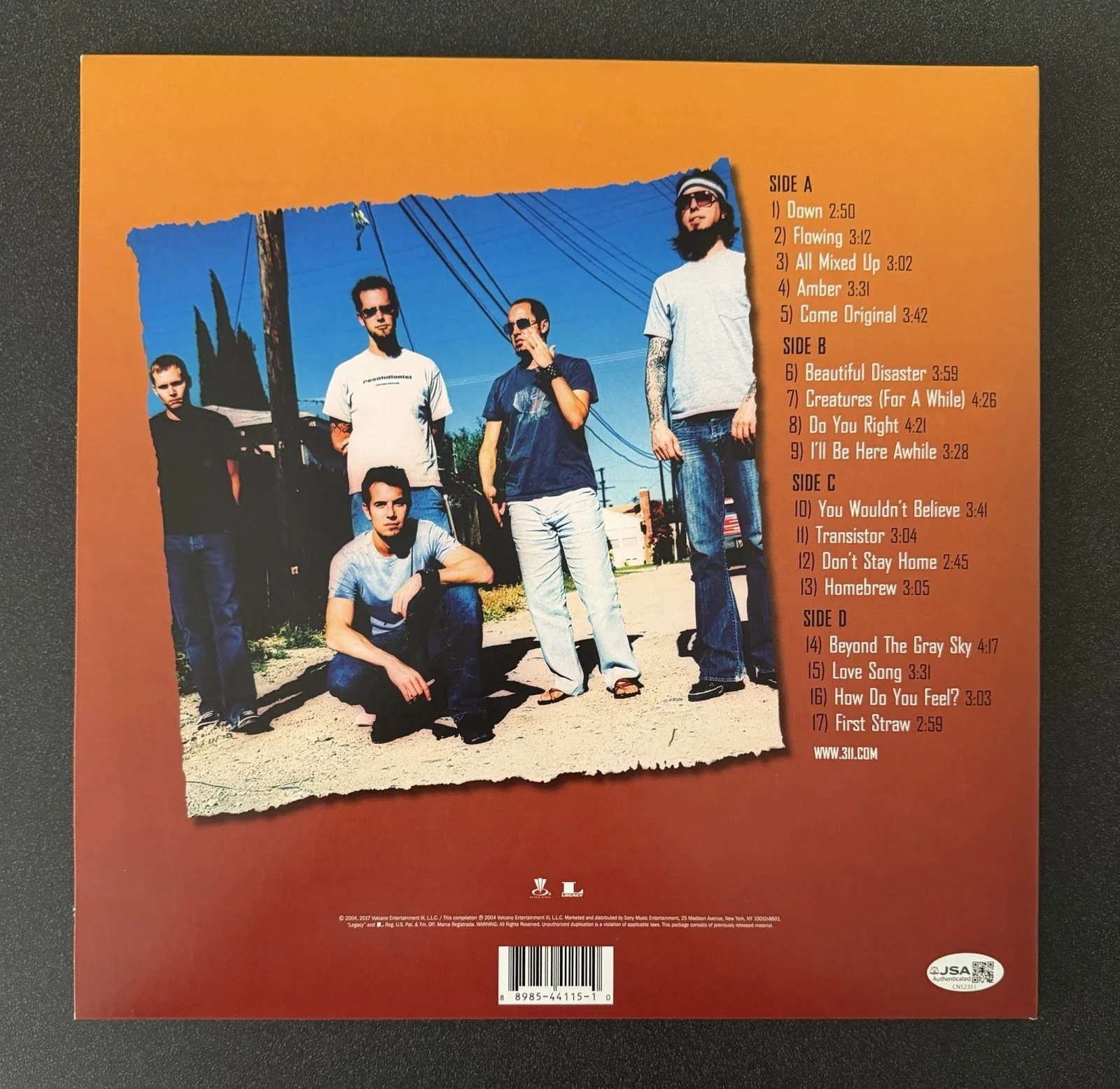 NICK HEXUM, P-NUT & CHAD SEXTON SIGNED 311 GREATEST HITS VINYL RECORD LP JSA COA, image 4