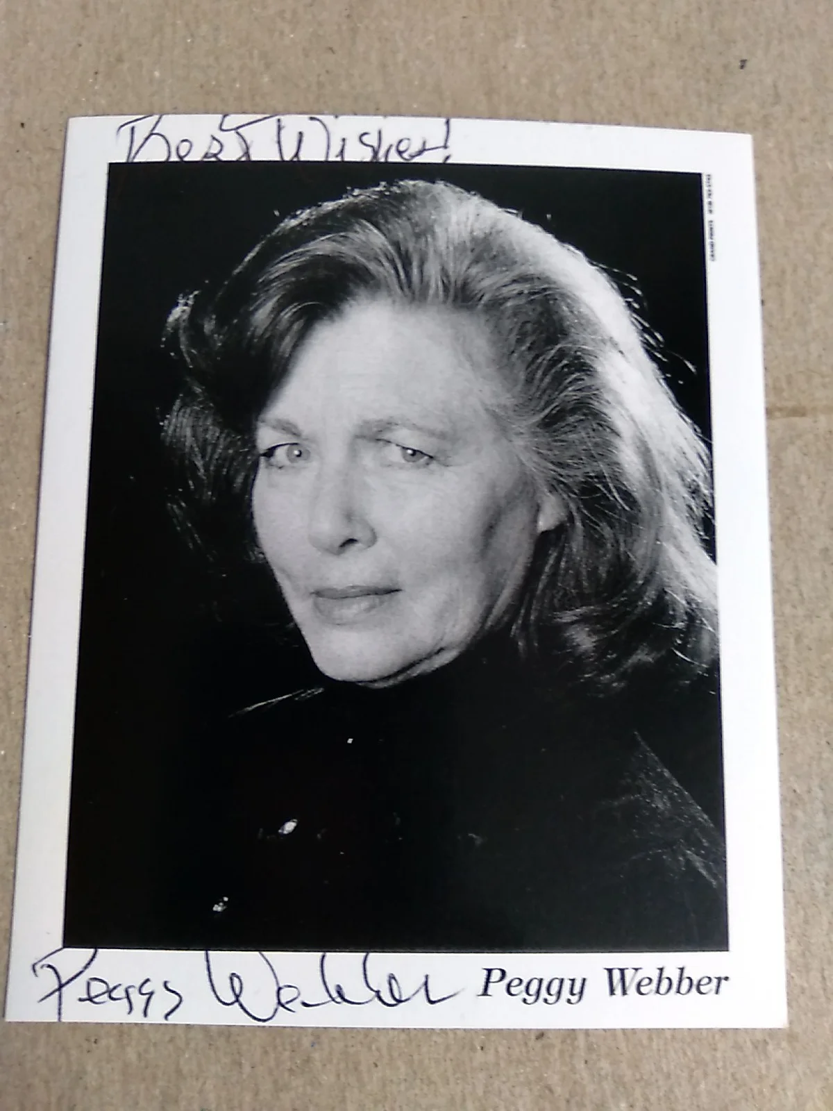 Peggy Weber American Actress And Writer Autographed 4x3.5 Photo Signed, изображение 2
