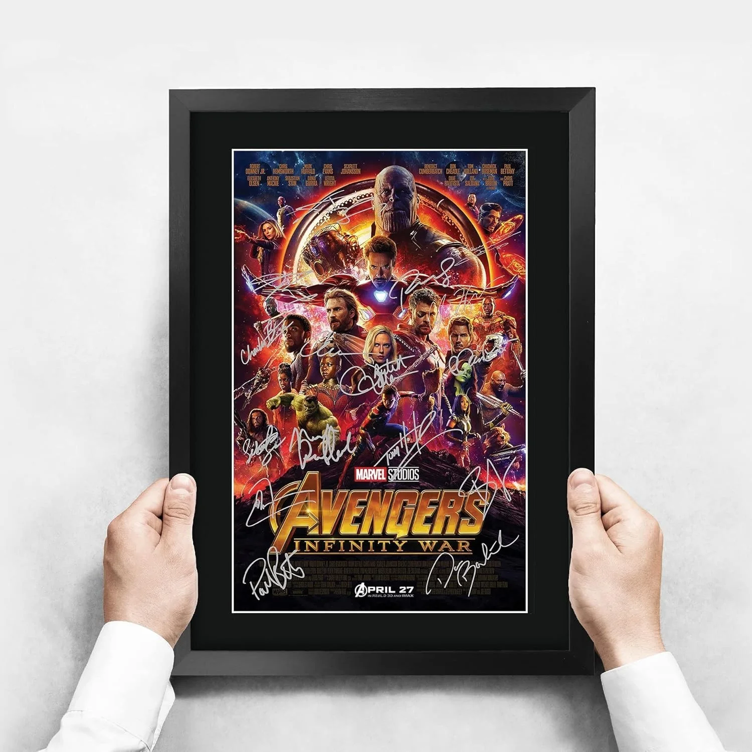 Robert Downey Jr — Authentic 16x12 Avengers Infinity War Poster Framed - Robert Downey Jr Autograph, image 4