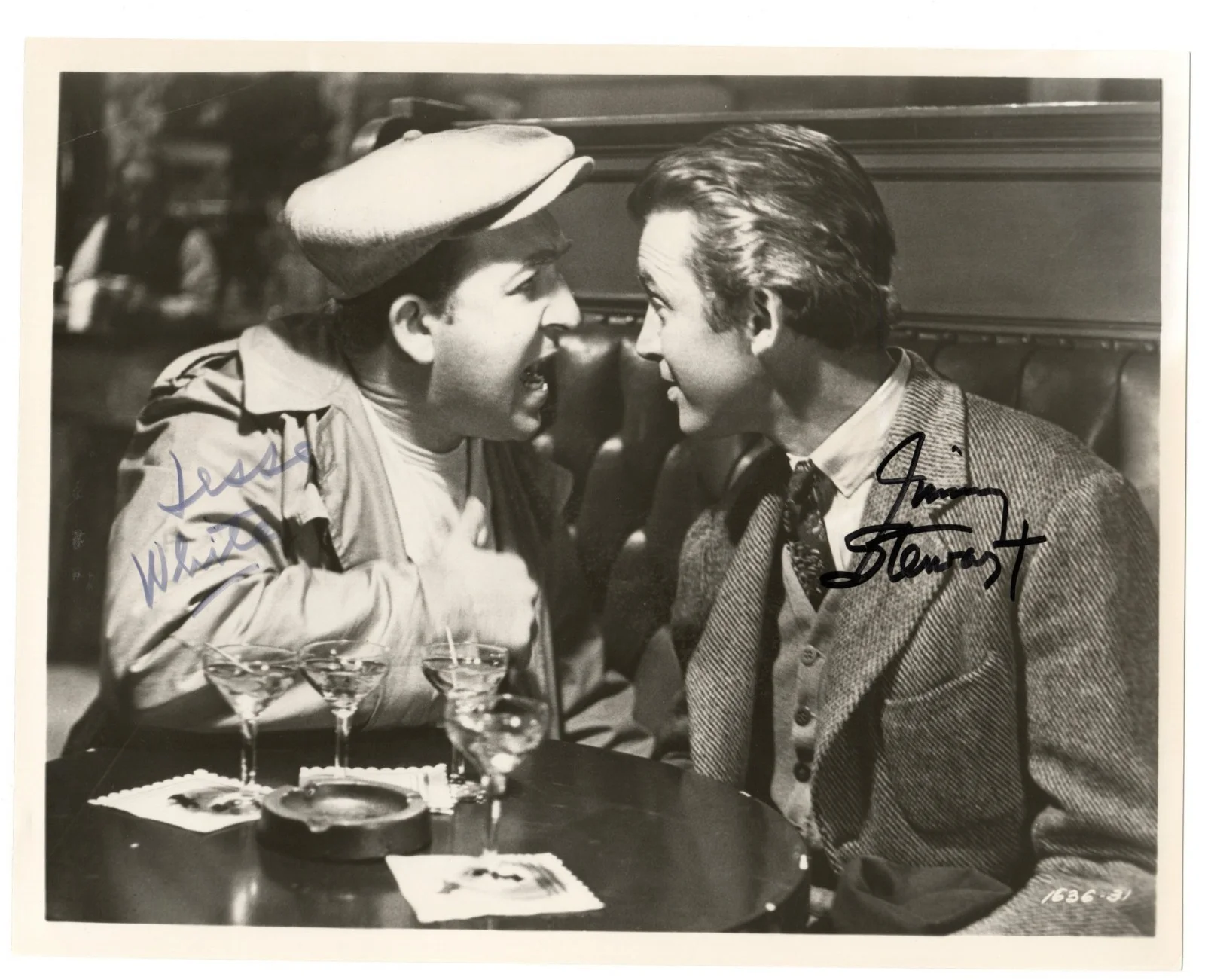 James Stewart & Jesse White — JAMES STEWART And JESSE WHITE Jointly Signed 8X10 HARVEY Photo Autograph w/ COA