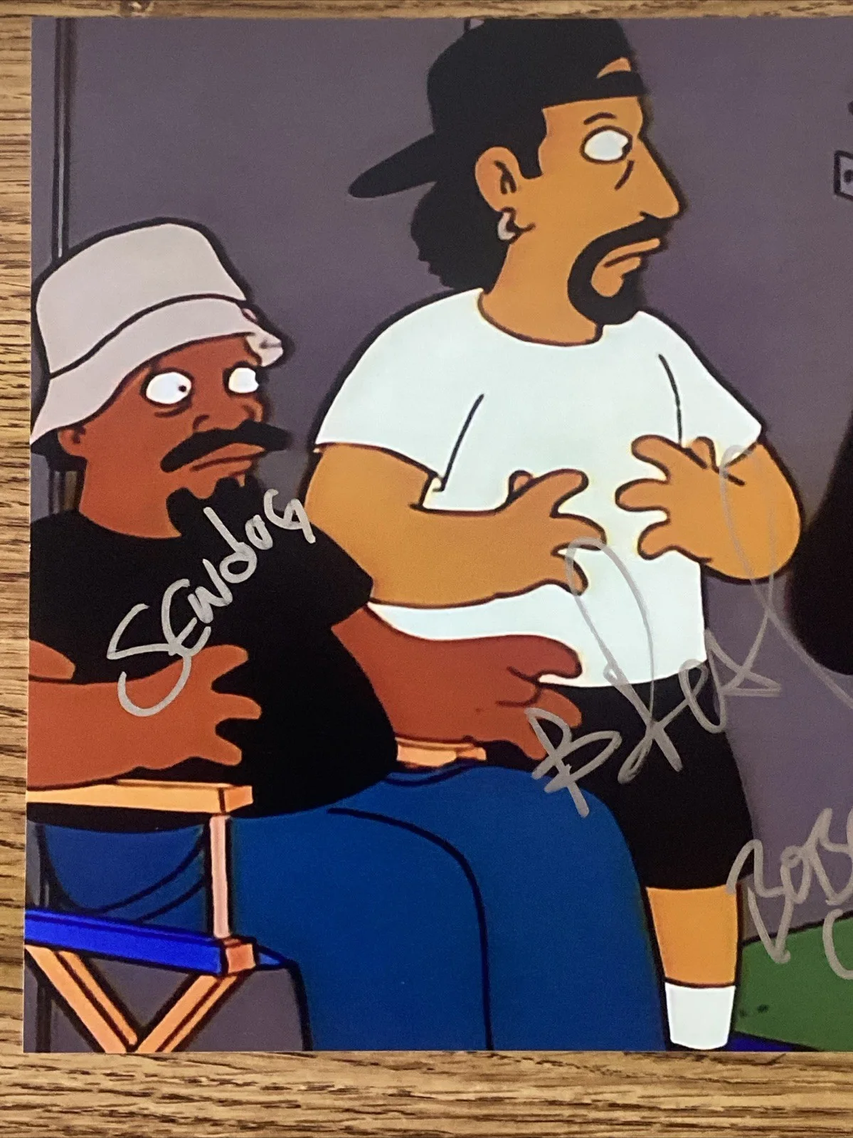 Cypress Hill Autographed 8x10 The Simpsons Photo B Real Sen Dog Bobo, изображение 2