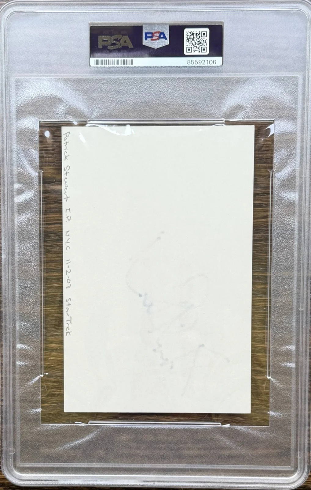 Patrick Stewart signed 4 X 6 Index Card PSA DNA Slabbed Auto X-Men Star Trek, изображение 2