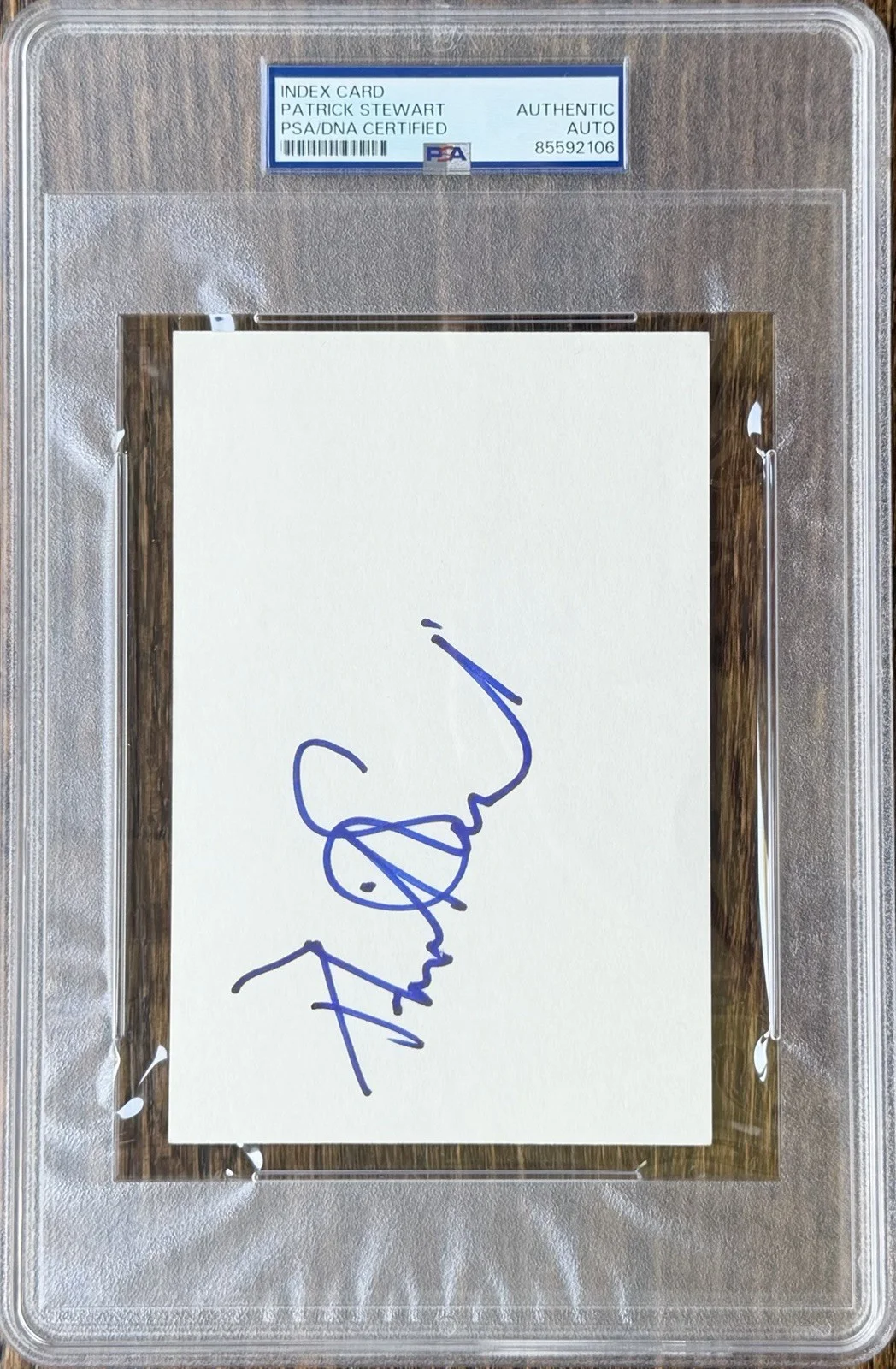 Patrick Stewart signed 4 X 6 Index Card PSA DNA Slabbed Auto X-Men Star Trek, изображение 3