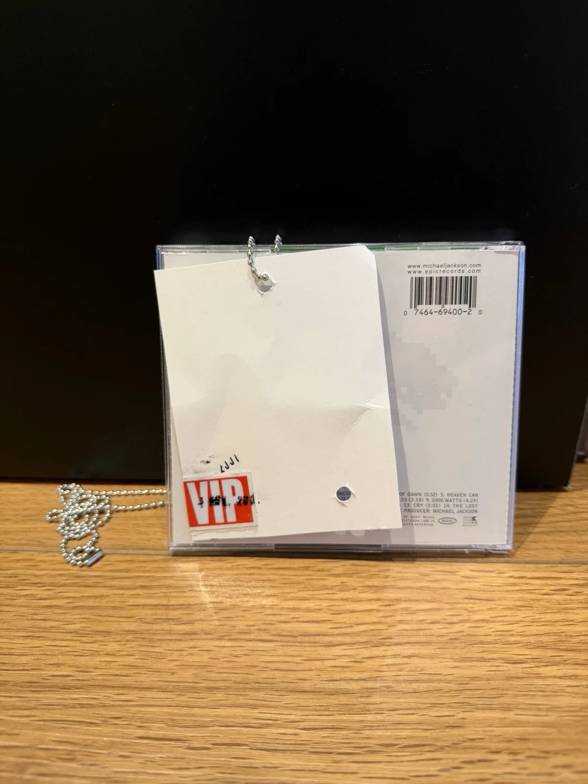 Michael Jackson Signed Invincible CD ( 2001 Virgin Megastore Event w/pass), image 2