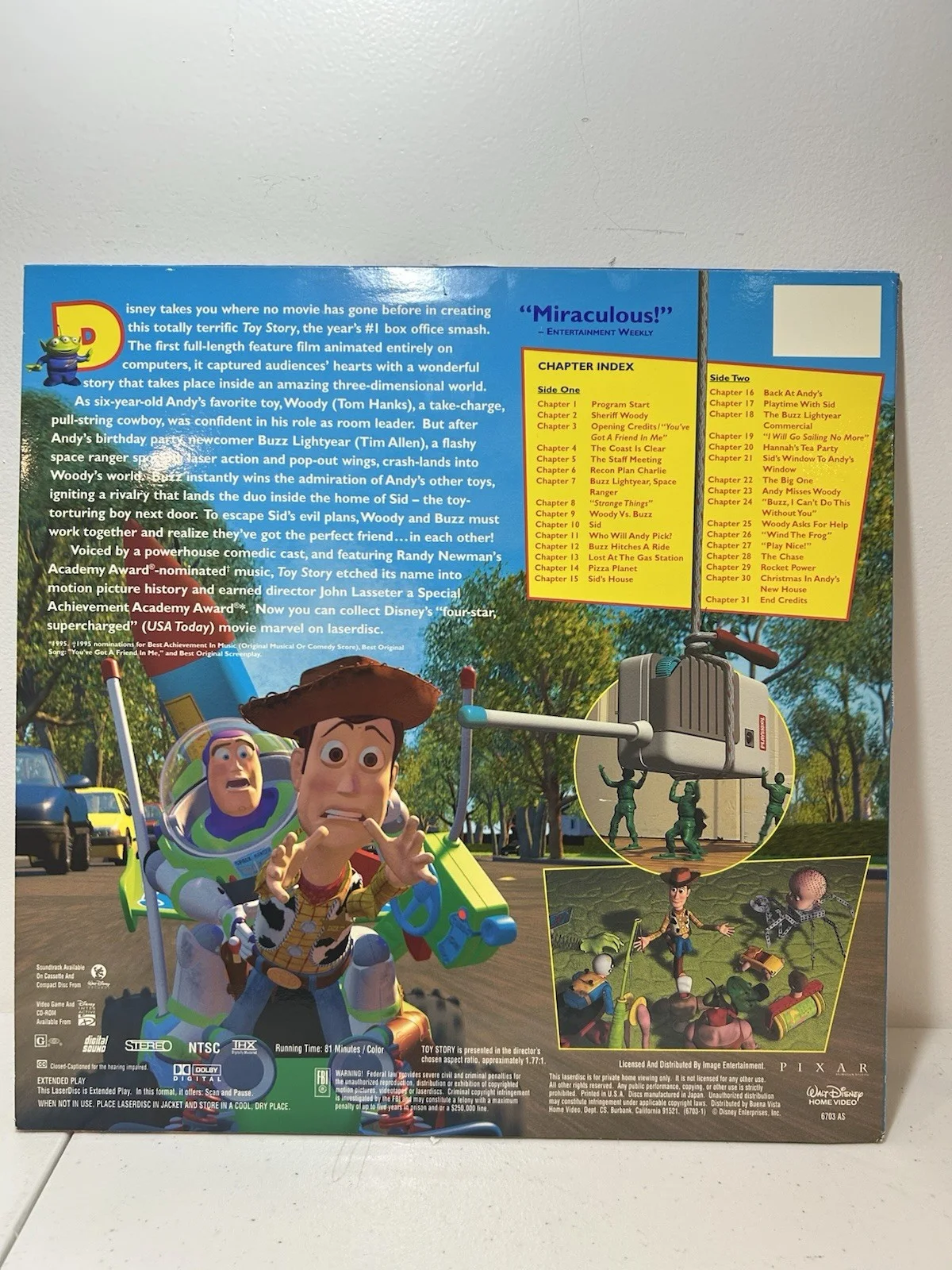 Wallace Shawn, John Ratzenberger — Signed Toy Story Laserdisc Wallace Shawn (Rex) & John Ratzenberger (Hamm) Pixar, изображение 5