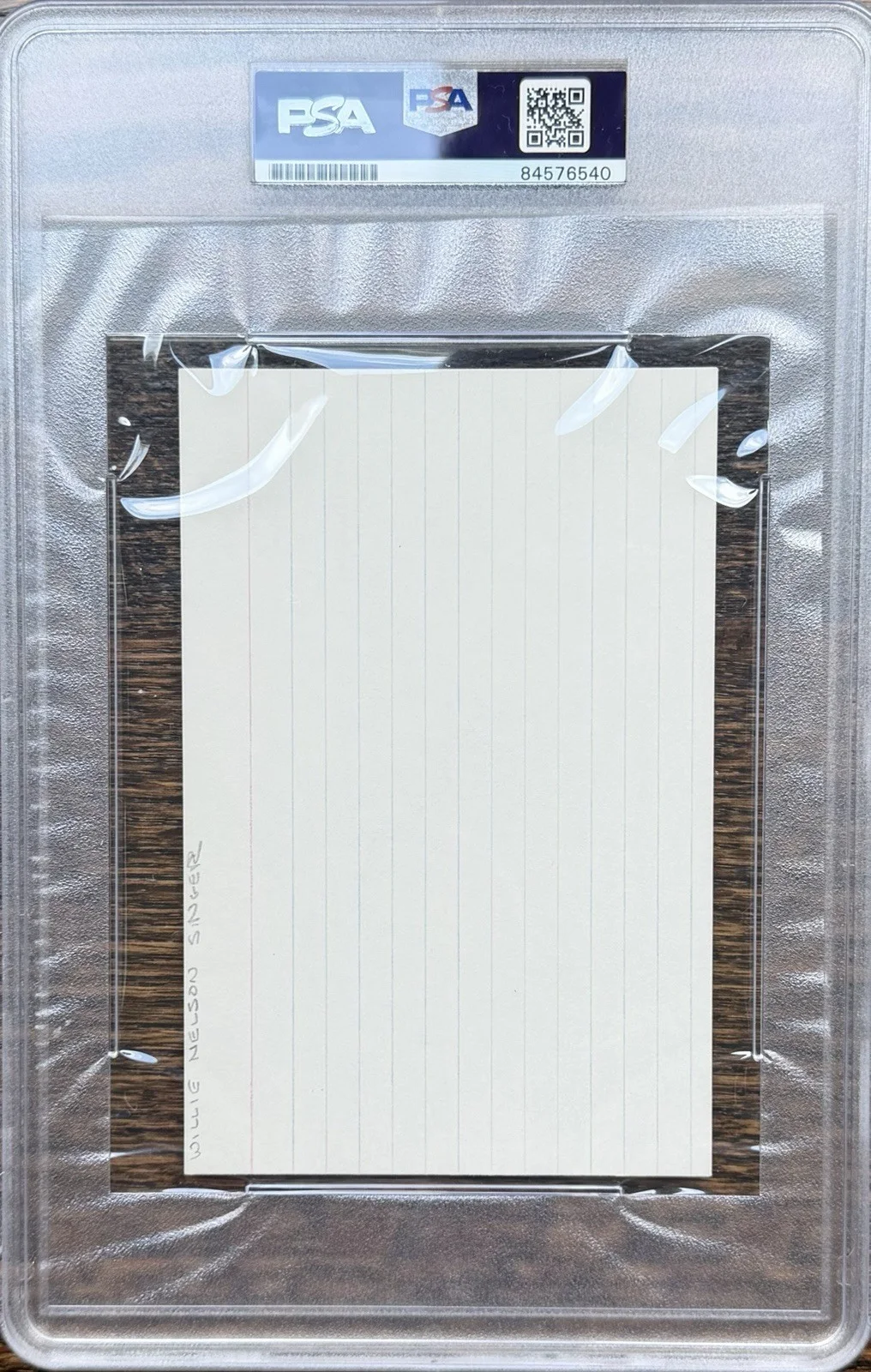 WILLIE NELSON SIGNED 4 X 6 INDEX CARD SLABBED PSA/DNA COUNTRY AUTOGRAPHED, изображение 2