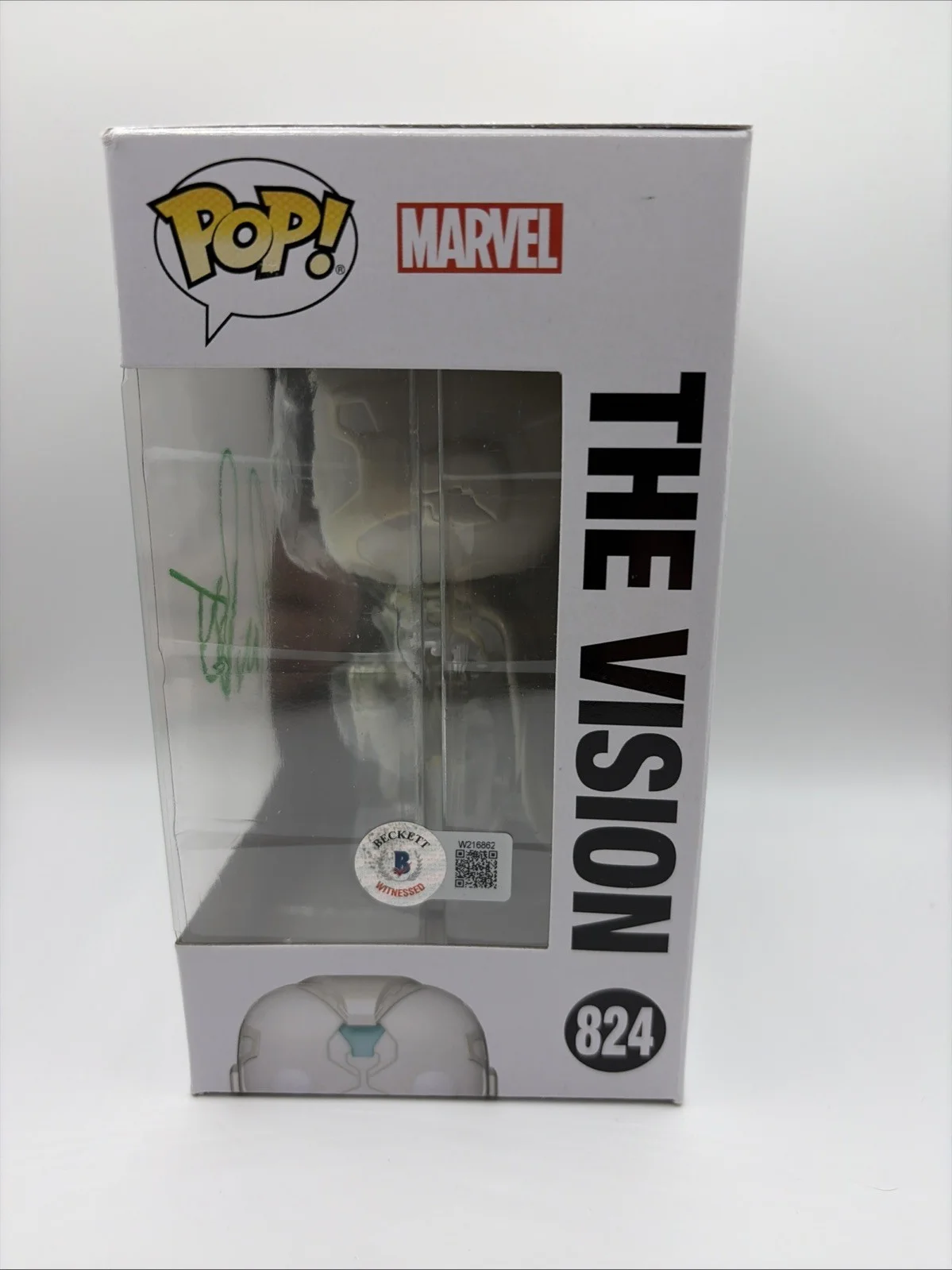 Paul Bettany Signed The Vision Funko Pop Marvel Avengers Beckett Coa 824, изображение 4
