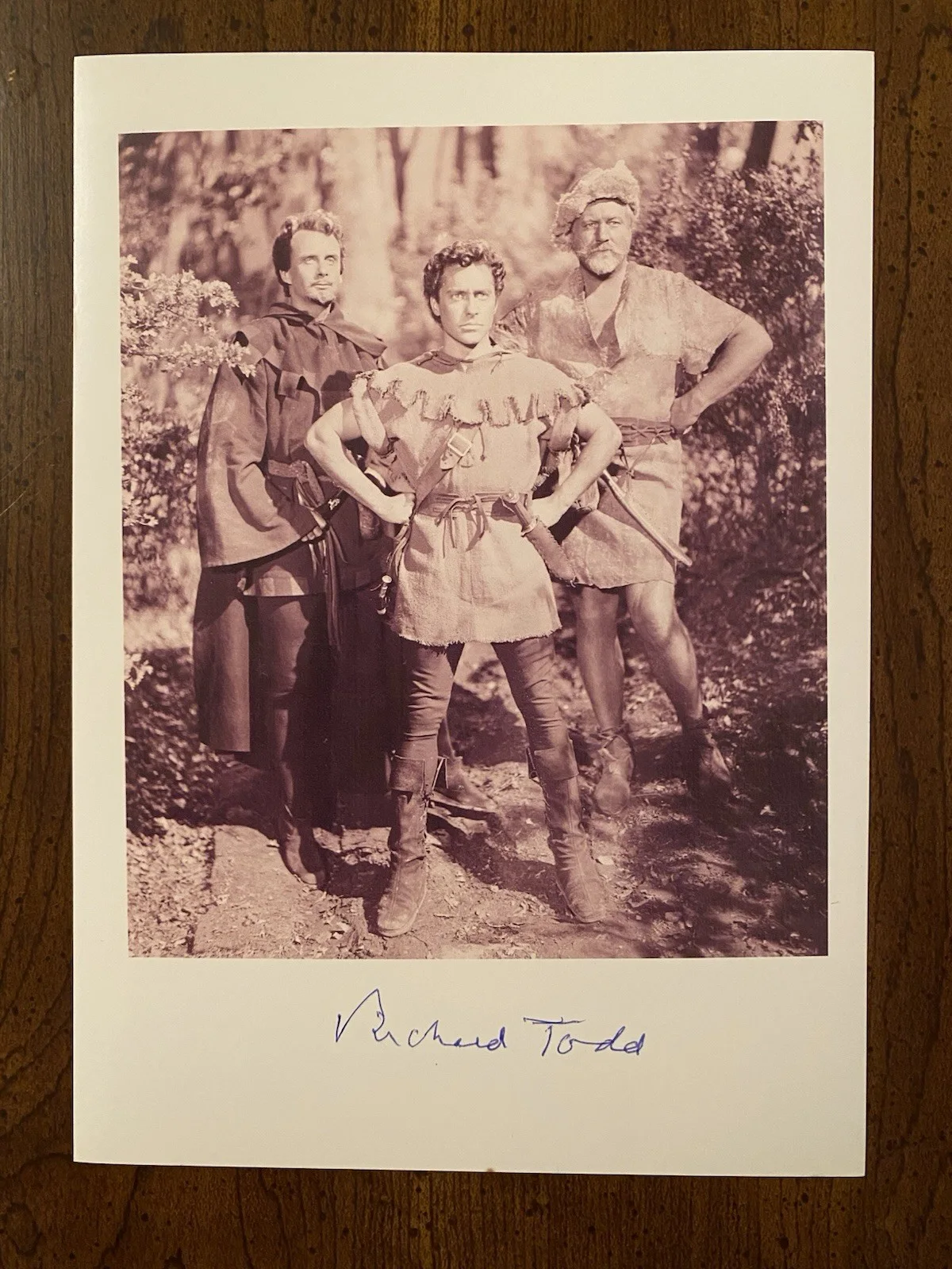 Richard Todd — Richard Todd Signed Autographed Photo With COA The Story Of Robin Hood Disney