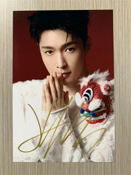 6" EXO LAY /张艺兴 Hand Signed Autographed Photo Autographs Collection Original, image 3