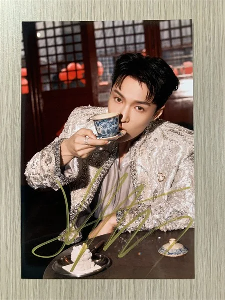 6" EXO LAY /张艺兴 Hand Signed Autographed Photo Autographs Collection Original, image 4