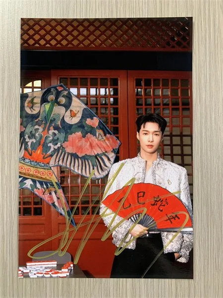 6" EXO LAY /张艺兴 Hand Signed Autographed Photo Autographs Collection Original, image 5