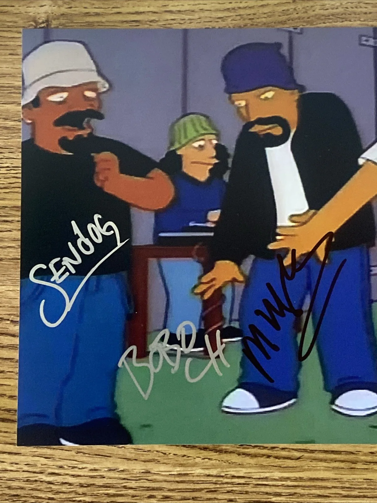 Cypress Hill Autographed 8x10 The Simpsons Photo Sen dog B Real DJ Muggs Bobo, изображение 2