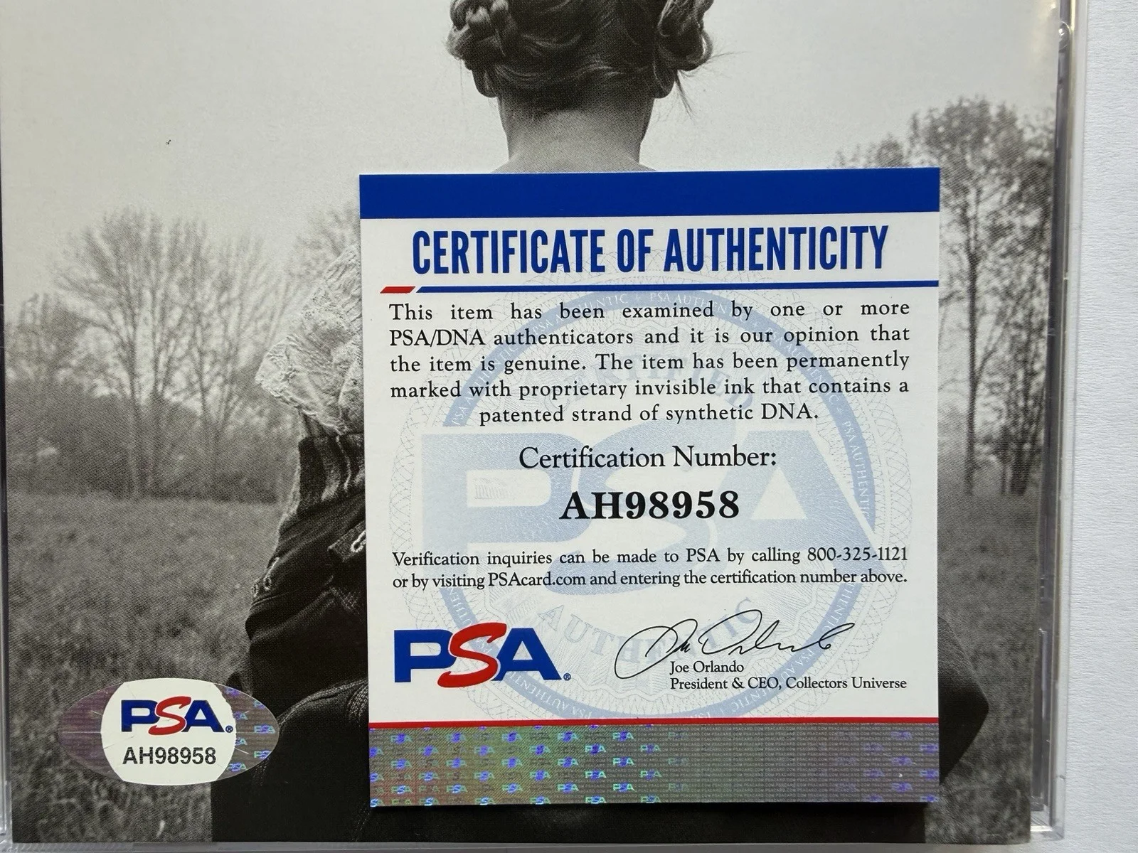 Taylor Swift Signed Folklore CD Cover AUTO PSA/DNA COA, image 4