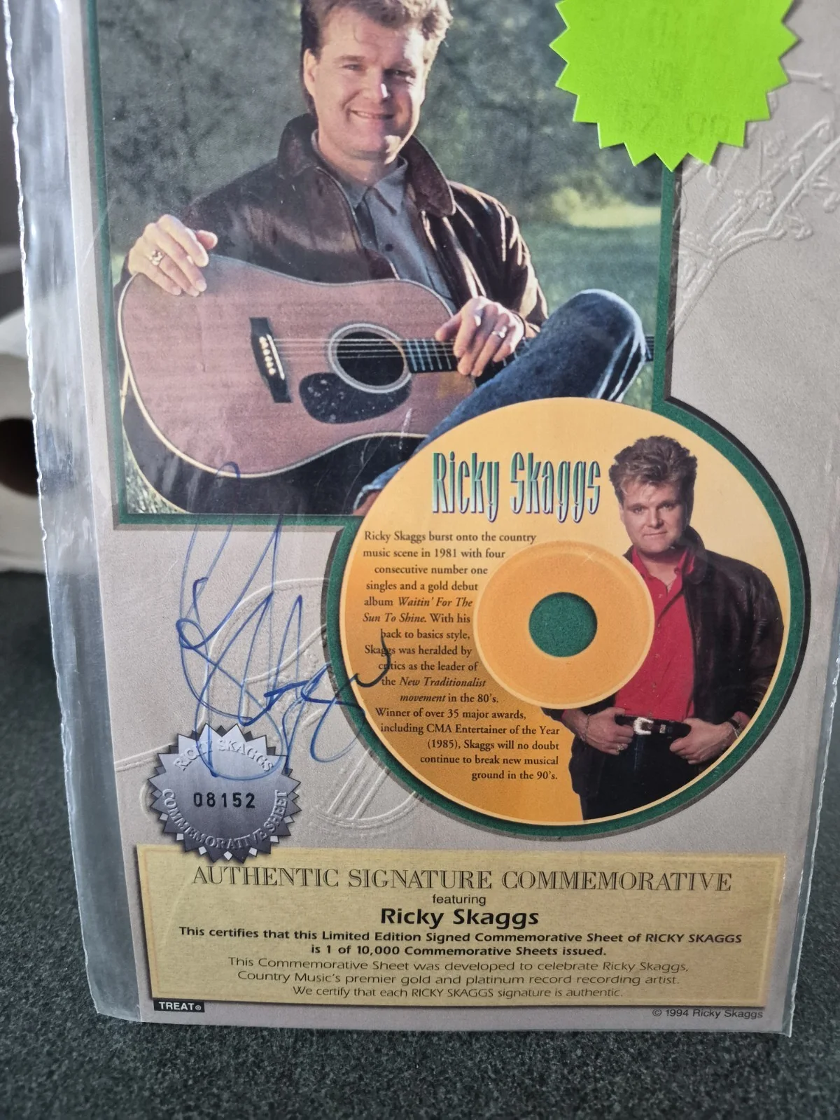 Lot Of 3 Ricky Skaggs Autographed Signed Photos, изображение 3