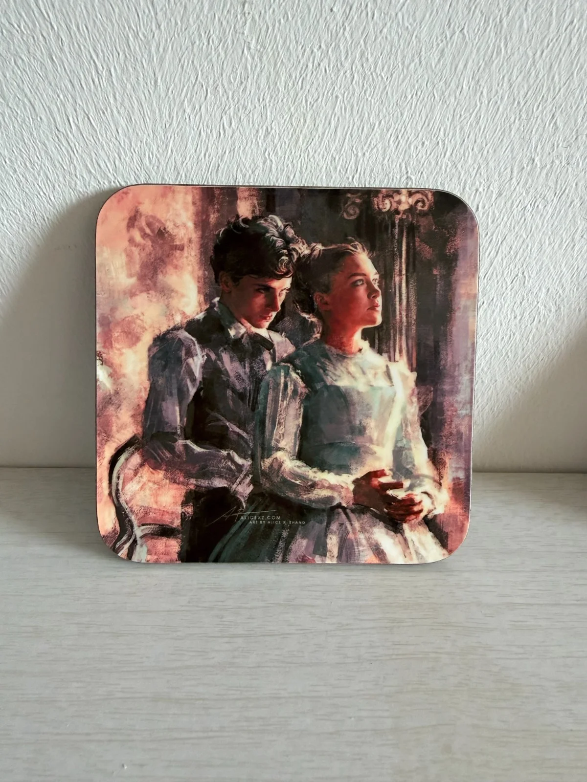 Little Women Amy March Laurie Florence Pugh Timothee Chalamet Coaster, изображение 2