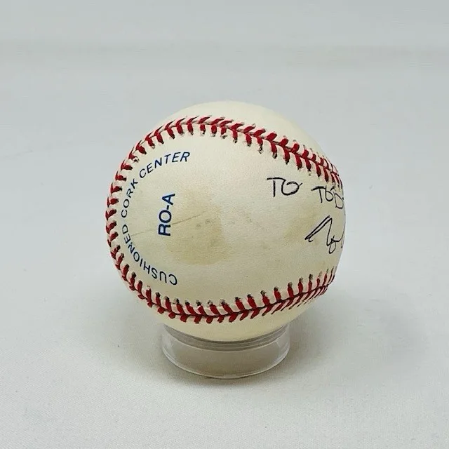 Nolan Bushnell Autographed Atari & Chuck E. Cheese Chain Creator Baseball PSA, image 2
