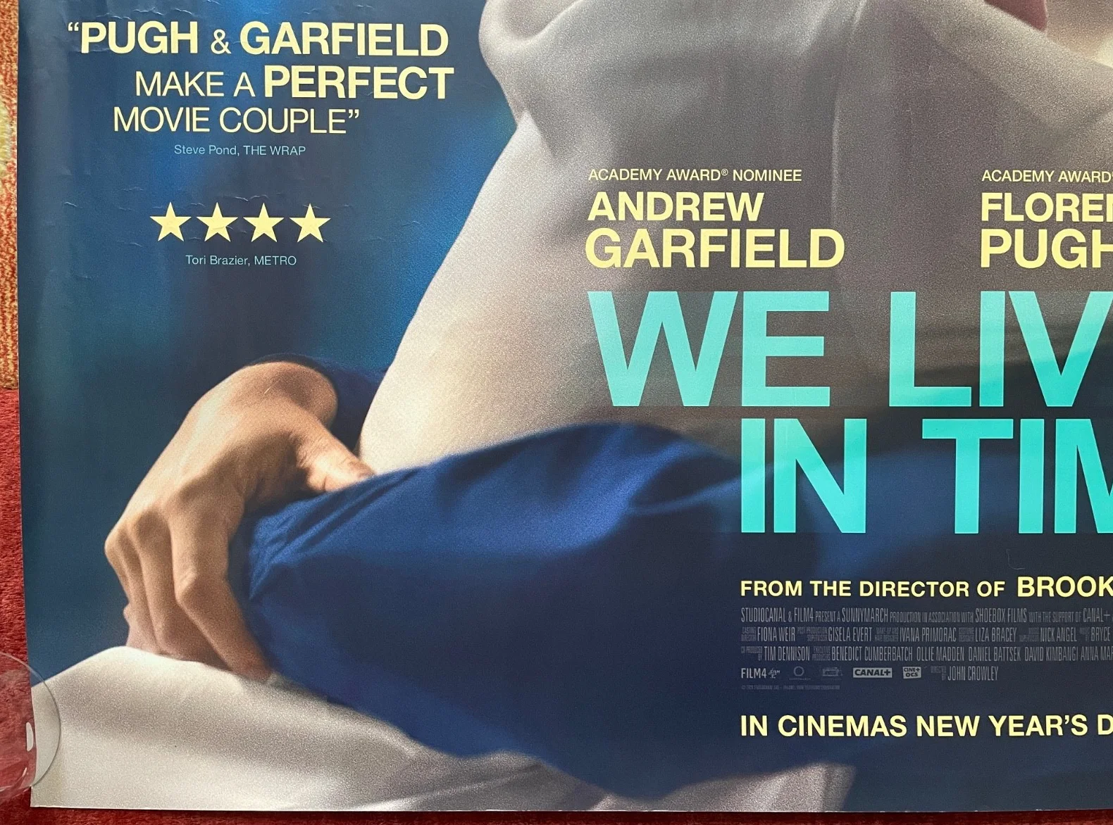 WE LIVE IN TIME (2024) Original Quad Movie Poster Andrew Garfield, Florence Pugh, изображение 4