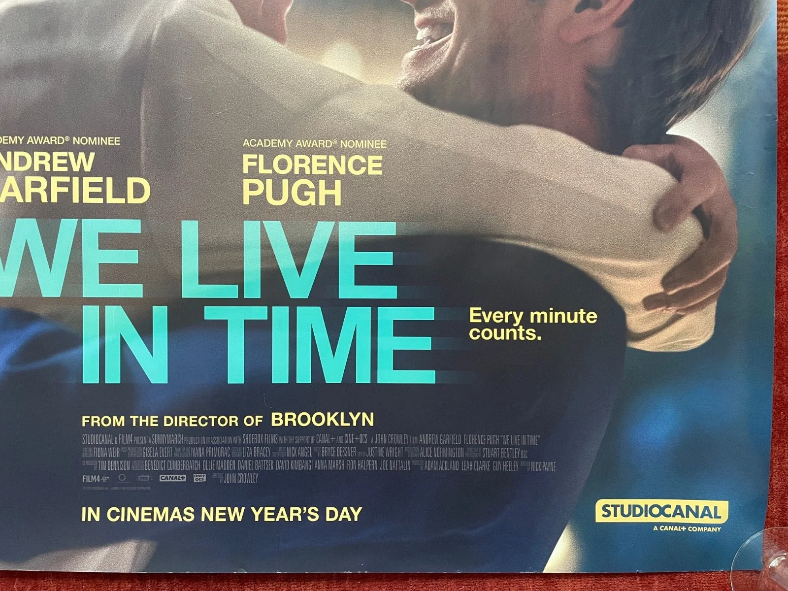 WE LIVE IN TIME (2024) Original Quad Movie Poster Andrew Garfield, Florence Pugh, изображение 5