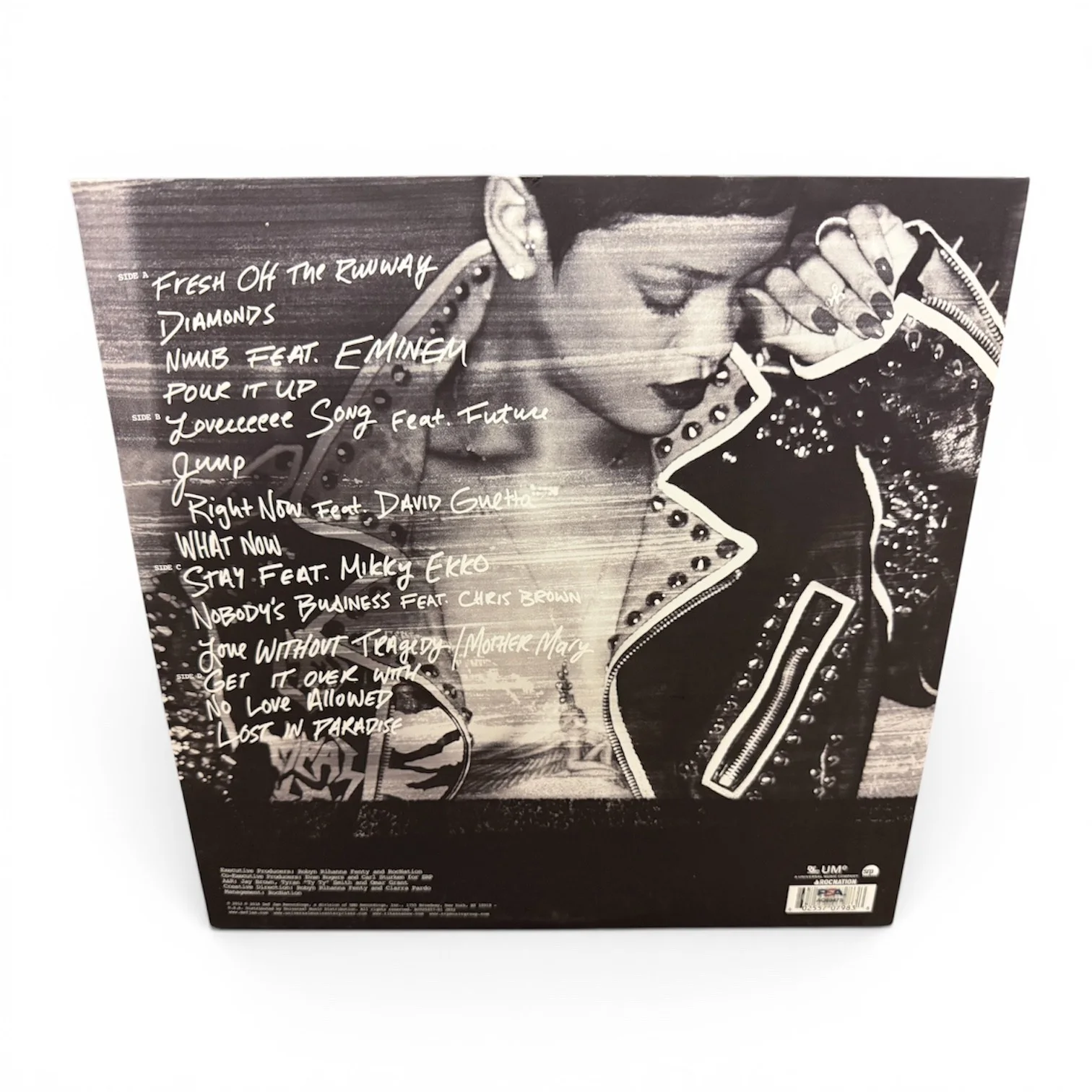 Rihanna Signed Autographed 2012 Unapologetic LP Grammy Album Vinyl PSA/DNA, image 2