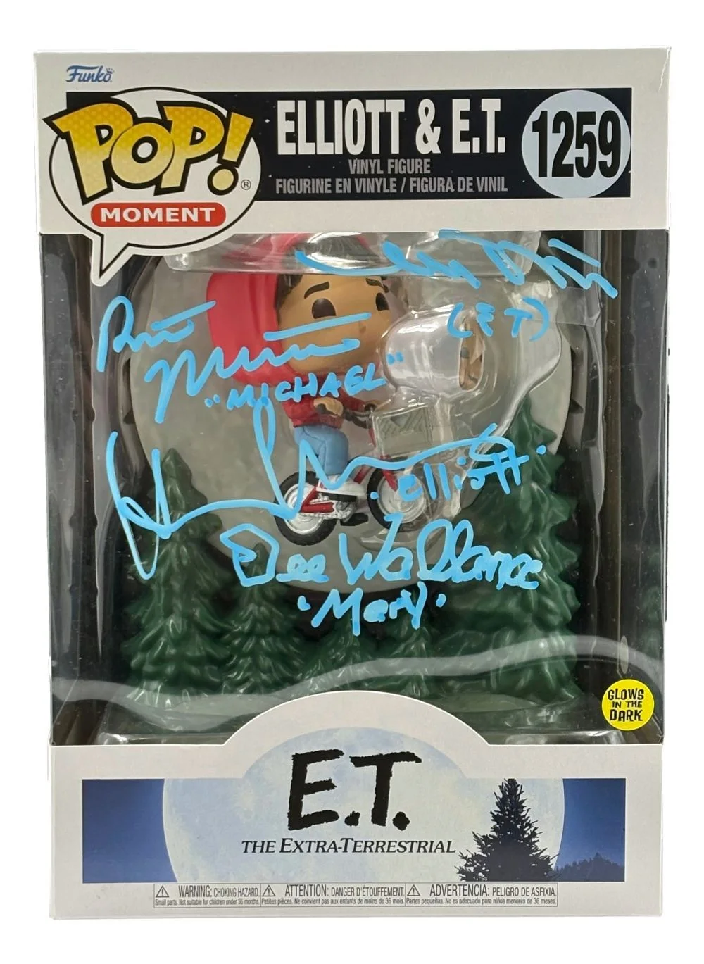Henry Thomas — ET Cast (4) Signed ET Jumbo Funko Pop #1259 Henry Thomas De Merritt & More JSA