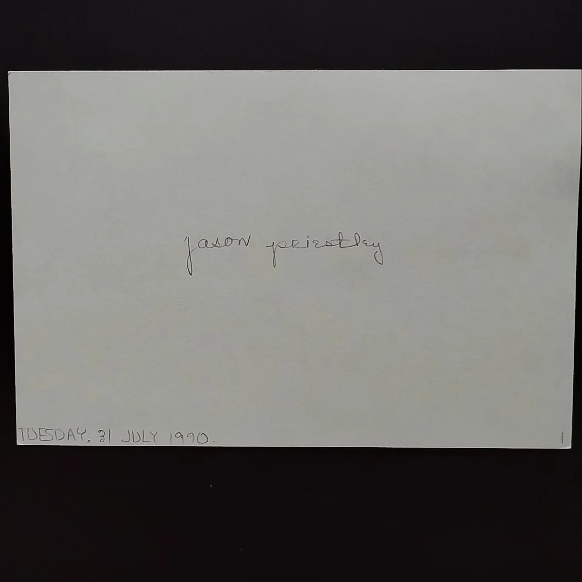 Jason Priestley — JASON PRIESTLEY Autographed 4x6 + 8 COLD BLOODED 11x14 Lobby Cards, изображение 3
