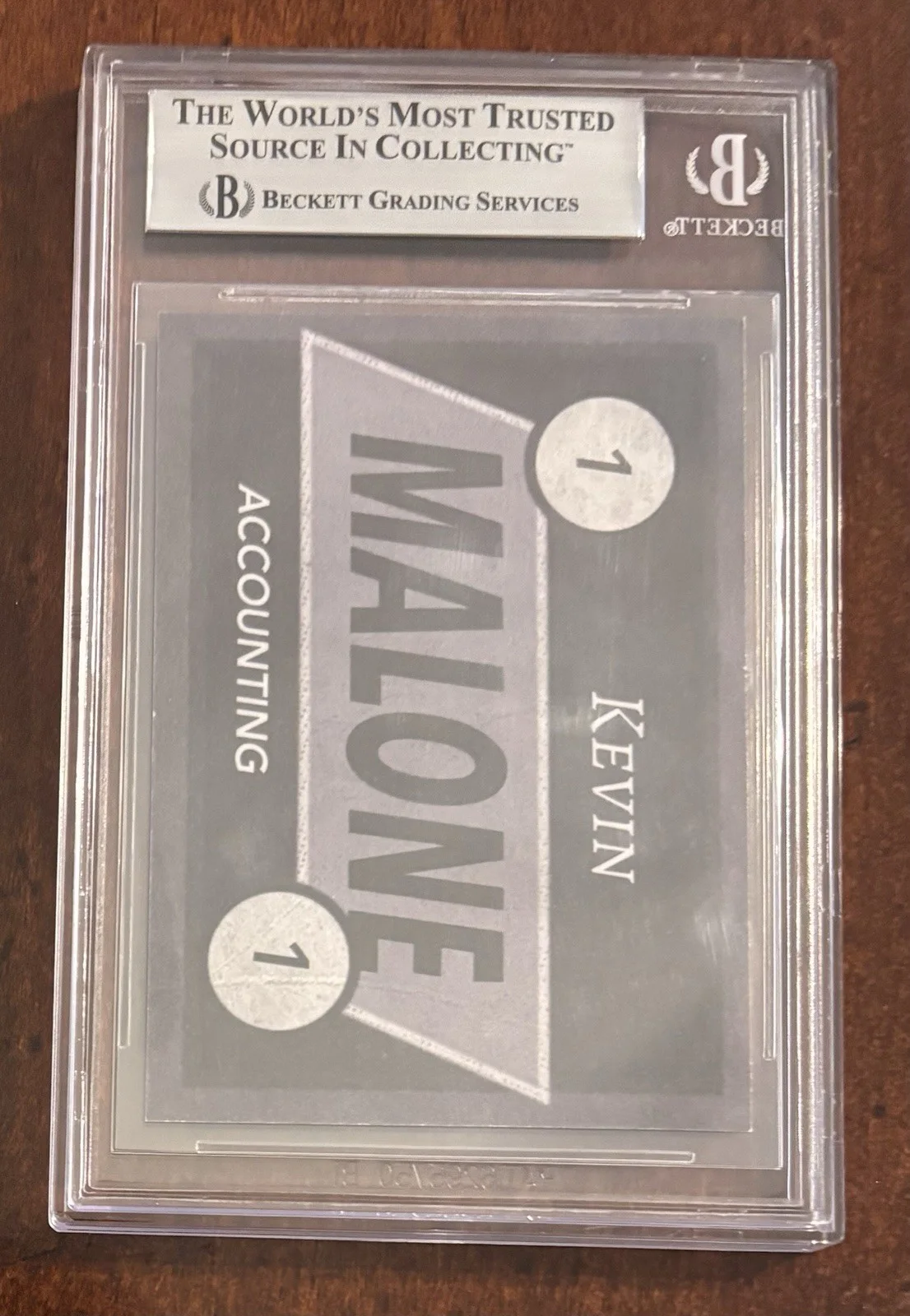 Brian Baumgartner — Brian Baumgartner “Kevin Malone” The Office Signed Custom Card BECKETT Auto, image 3