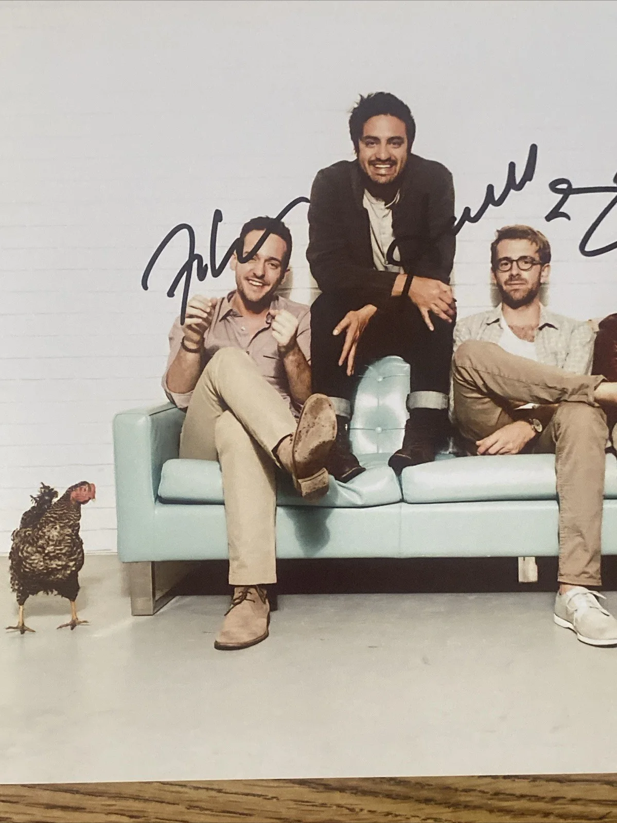 Young The Giant Band Autographed 8x10 Photo Sameer Gadhia +3, изображение 2