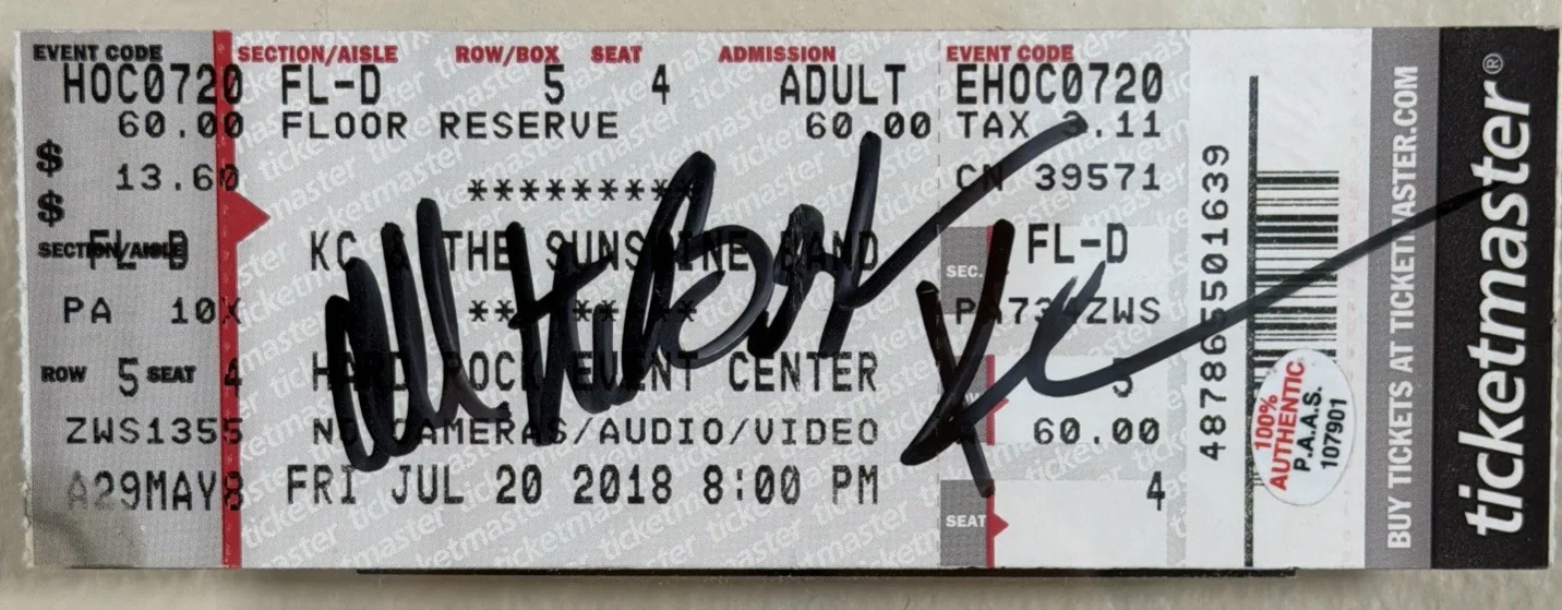 KC And The Sunshine Band Signed Concert Ticket Framed Display PAAS COA, изображение 3