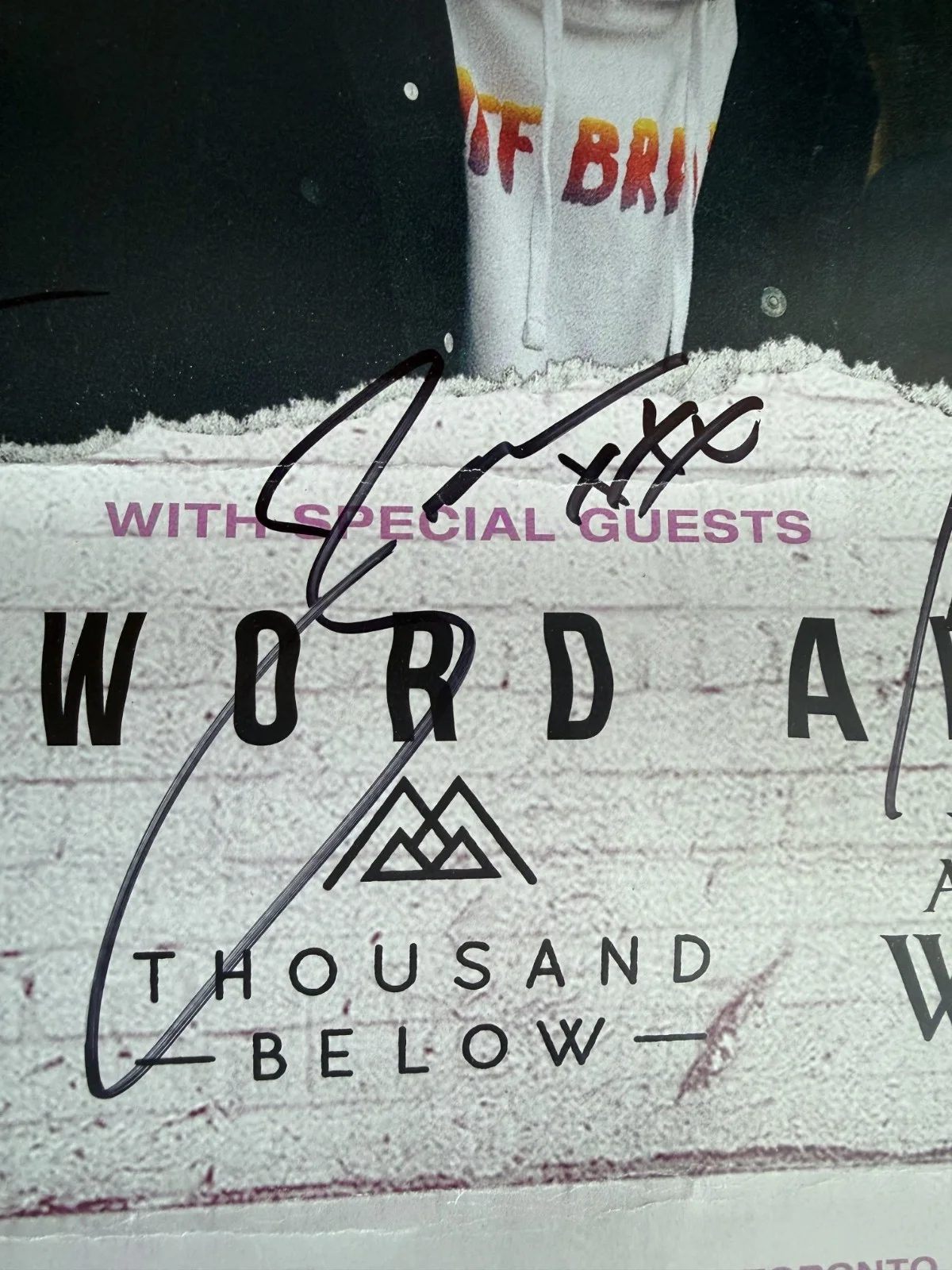 Blessthefall Signed Hard Feelings Tour Poster 2018, image 4