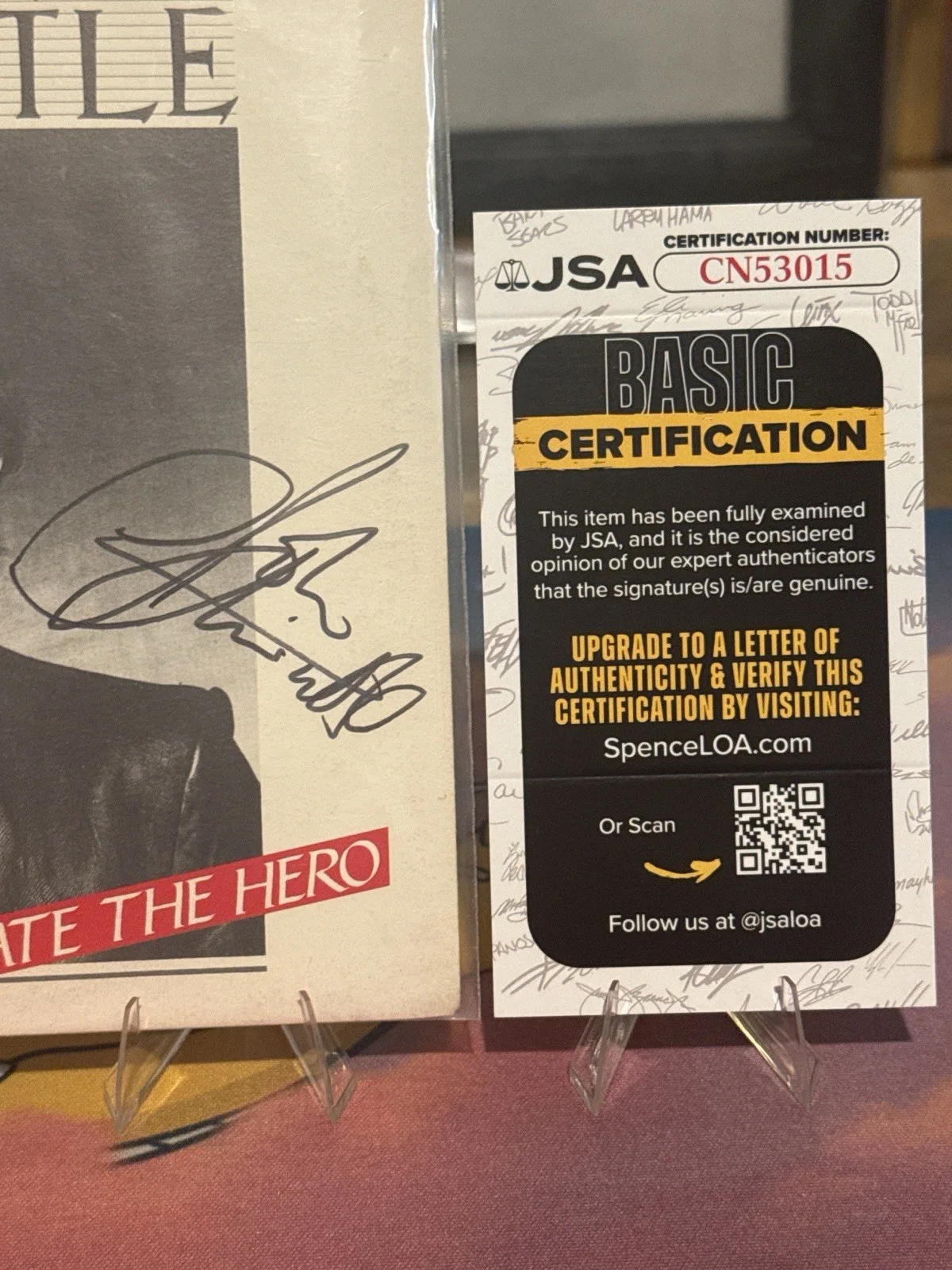 John Entwistle Signed Too Late The Hero 45 RPM Record JSA Autograph Who Bassist, изображение 2
