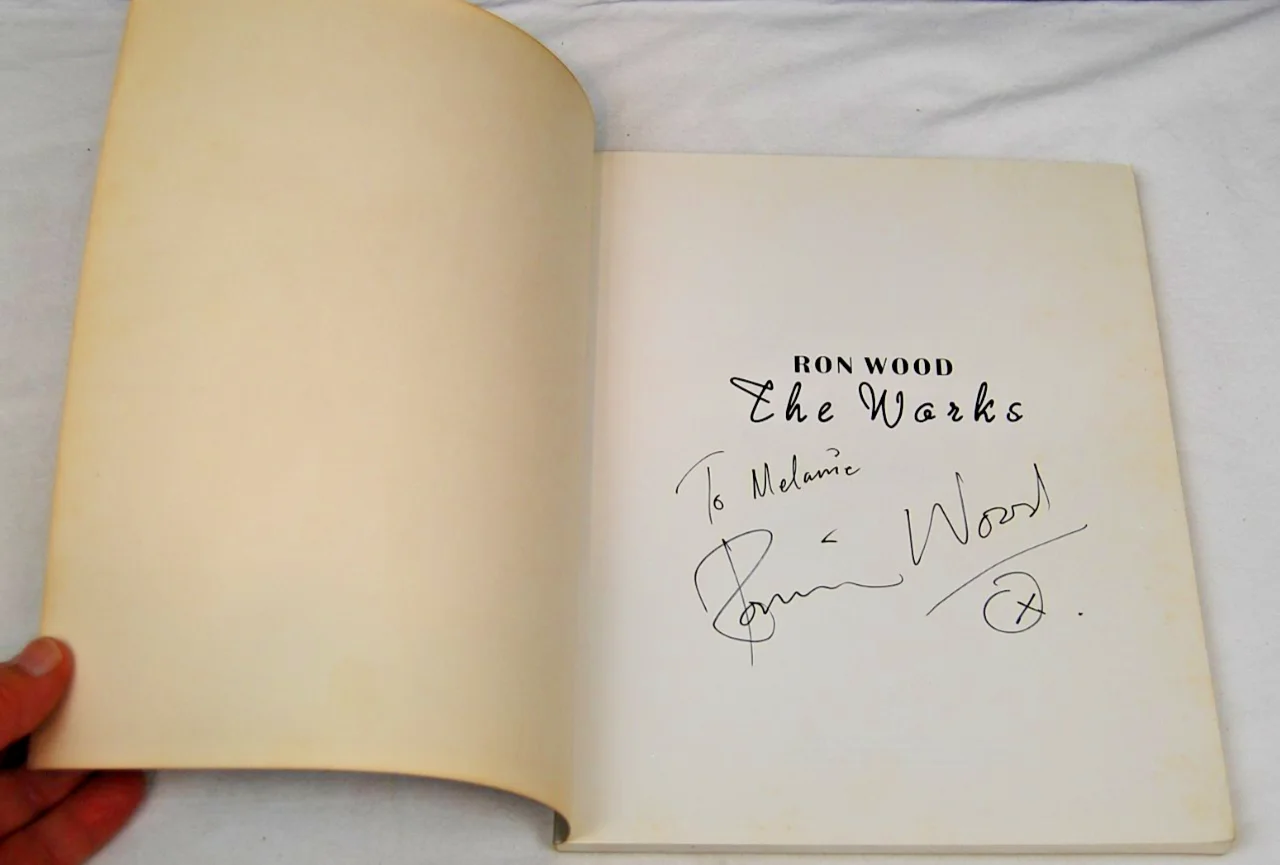 Ron Wood Signed The Works Book with Bill German 1987 Harper & Row Music Original, изображение 3
