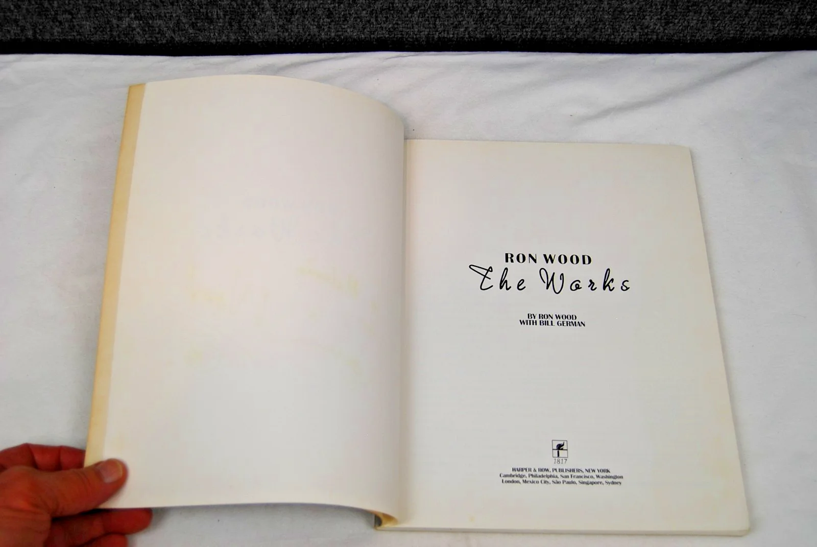Ron Wood Signed The Works Book with Bill German 1987 Harper & Row Music Original, изображение 5