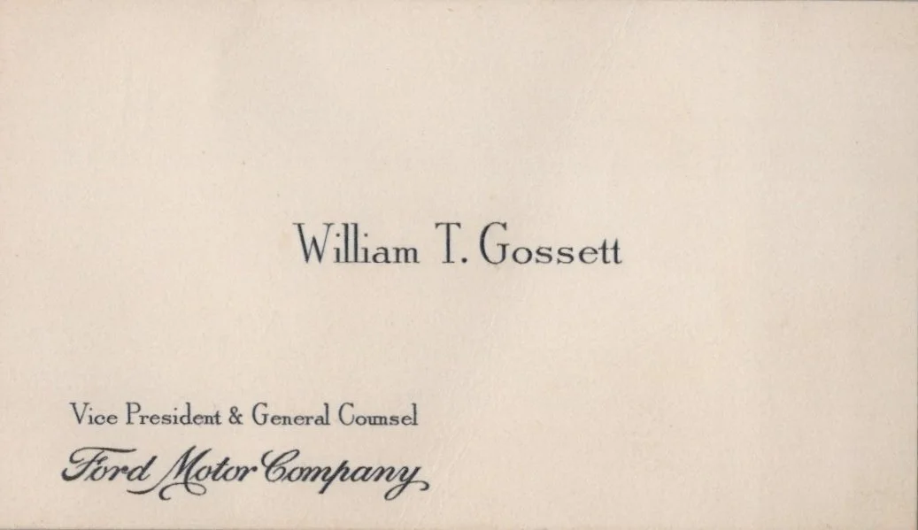 G. Mennen "Soapy" Williams SIGNED BUSSINESS CARD GOV. MICHIGAN 1949-61, изображение 2