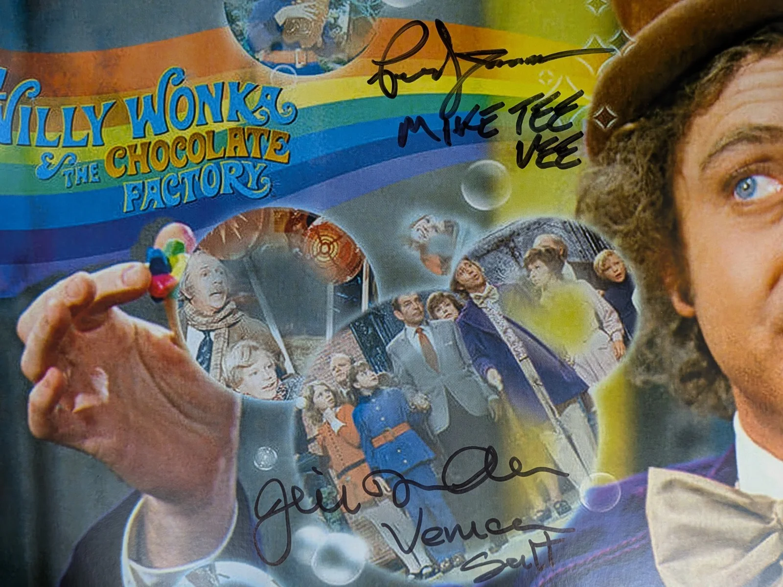 Paris THEMMEN - Julie Dawn COLE 2x Signed 11x17 Poster Willy Wonka JSA COA D, изображение 2