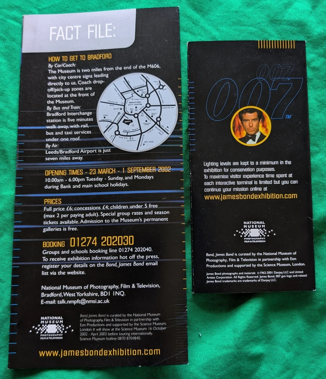 Bond James Bond Exhibition 2002 leaflet & pocket guide, Bradford, 007 40 Years, изображение 2