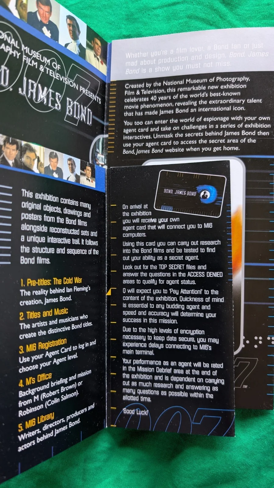 Bond James Bond Exhibition 2002 leaflet & pocket guide, Bradford, 007 40 Years, изображение 3