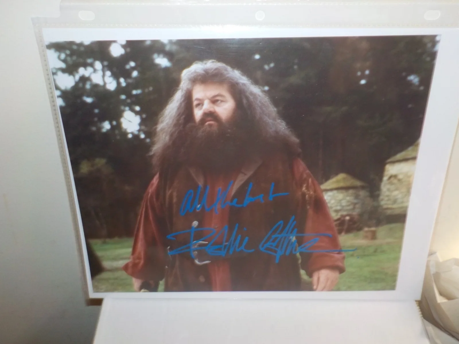 Robbie Coltrane — Robbie Coltrane Signed Autographed Harry Potter Rubeus Hagrid 8X10 Color Photo +