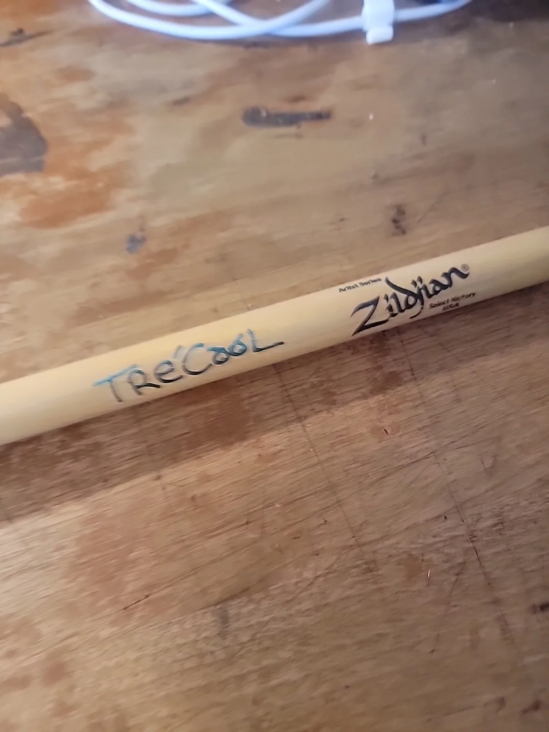 Green Day Tre Cool Hand Signed Autographed Drumstick, image 3