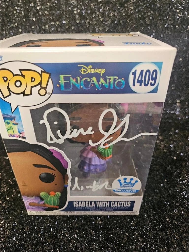 DIANE GUERRERO — DIANE GUERRERO SIGNED FUNKO POP 1409 DISNEY ENCANTO ISABELA WITH CACTUS W/ COA, image 2