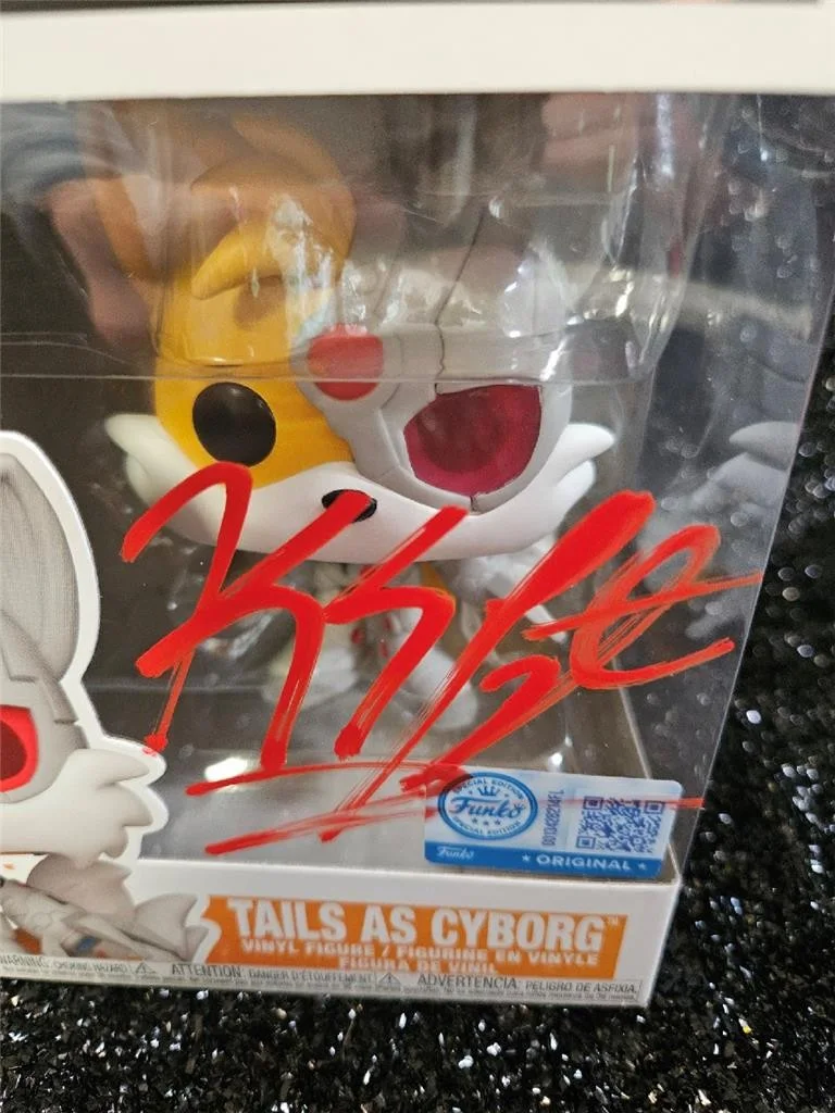 RYAN REYNOLDS — KHARY PAYTON SIGNED FUNKO POP 594 SONIC HEDGEHOG TAILS AS CYBORG DC W/ COA, image 2