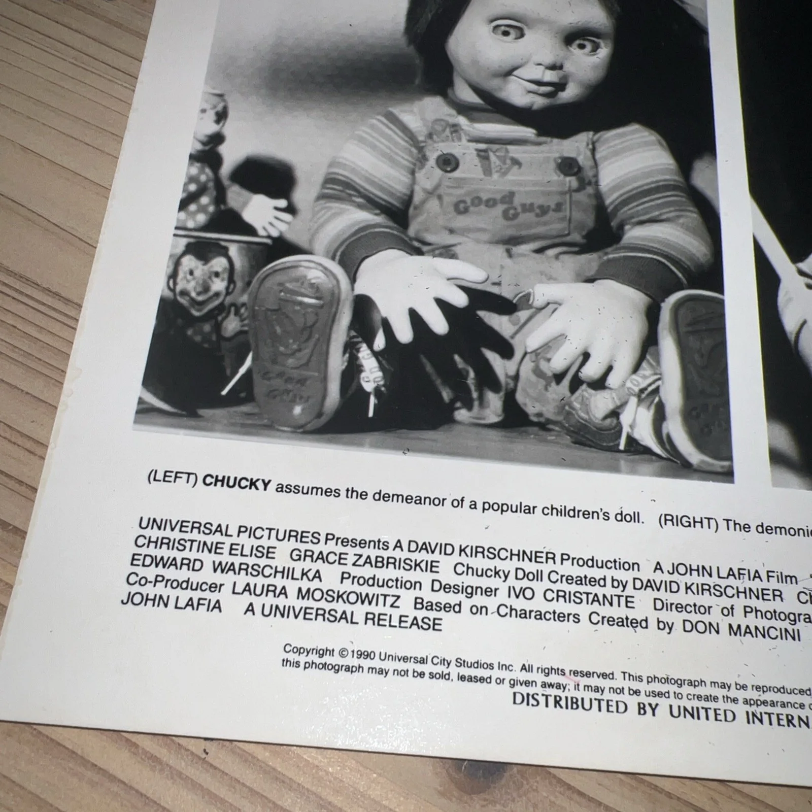 Child’s Play 2 rare original 1990 press photos/stills Alex Vincent. Chucky Doll, изображение 5
