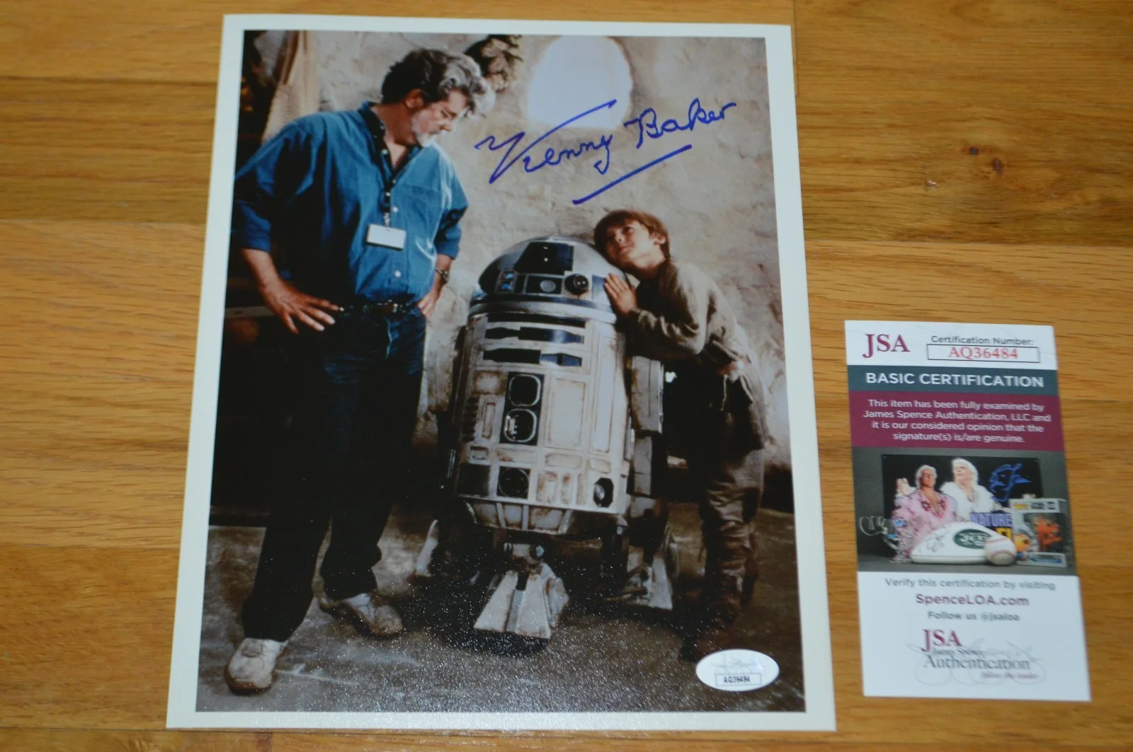 Kenny Baker — Kenny Baker Autographed 8x10 Color "Star Wars" Photo with JSA COA ~ R2-D2, image 5