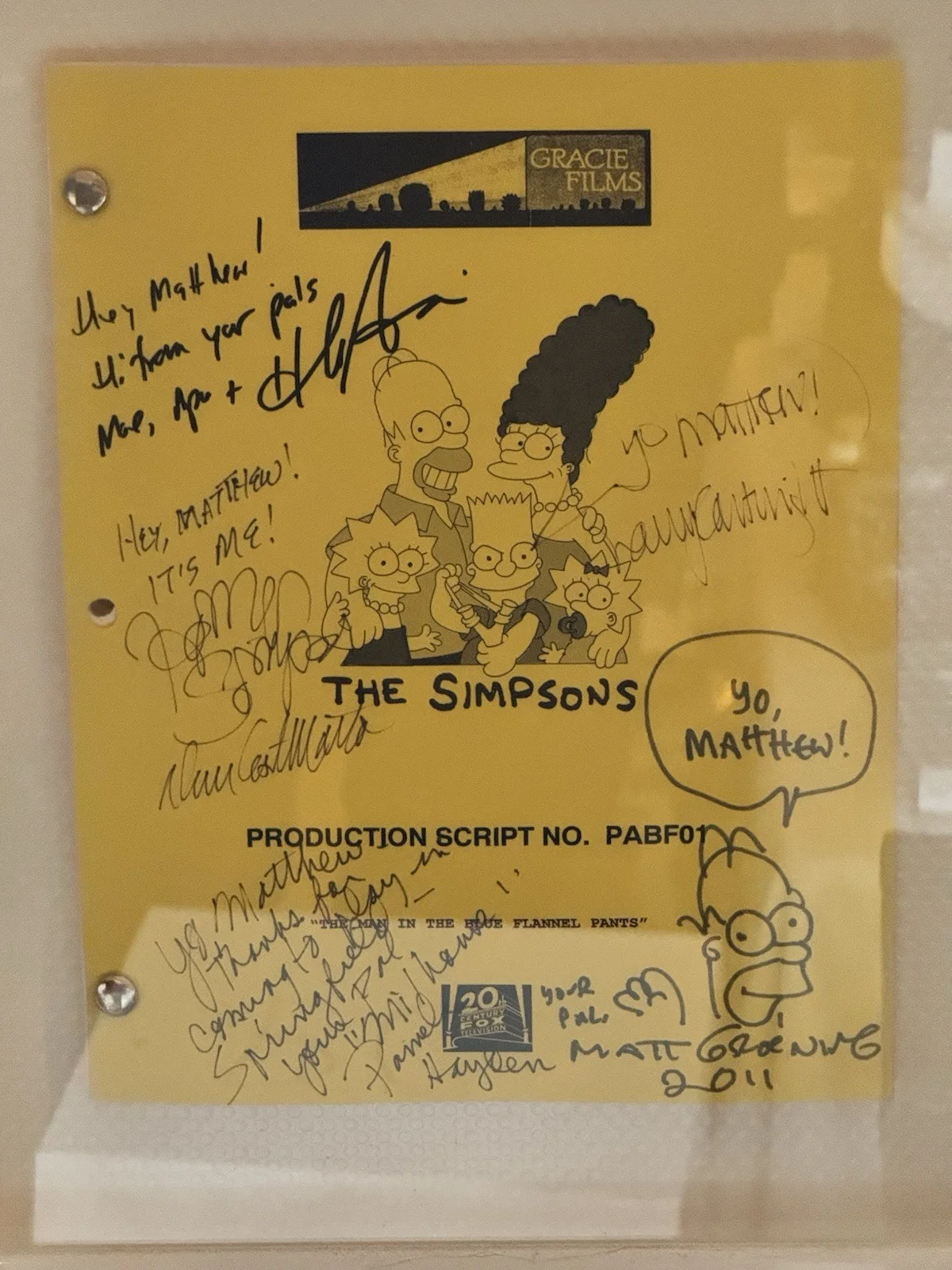 Matt Groening, Nancy Cartwright, Lisa Simpson — The Simpsons Signed Script - Groening Castellaneta Cartwright Smith Azaria, image 2