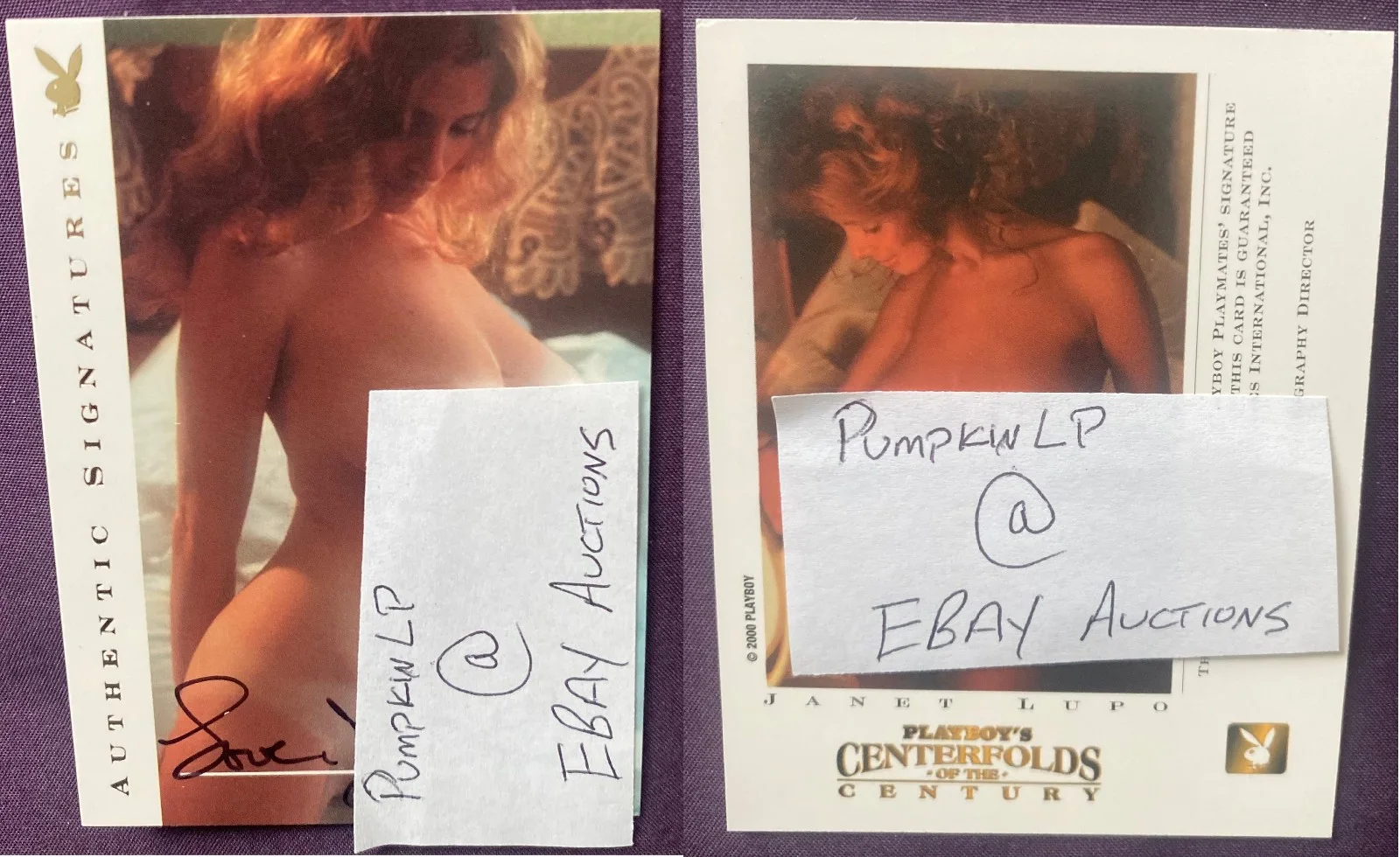 Janet Lupo — RARE Janet Lupo Signed 2000 Playboy Playmates Of The Century Authentic Signature