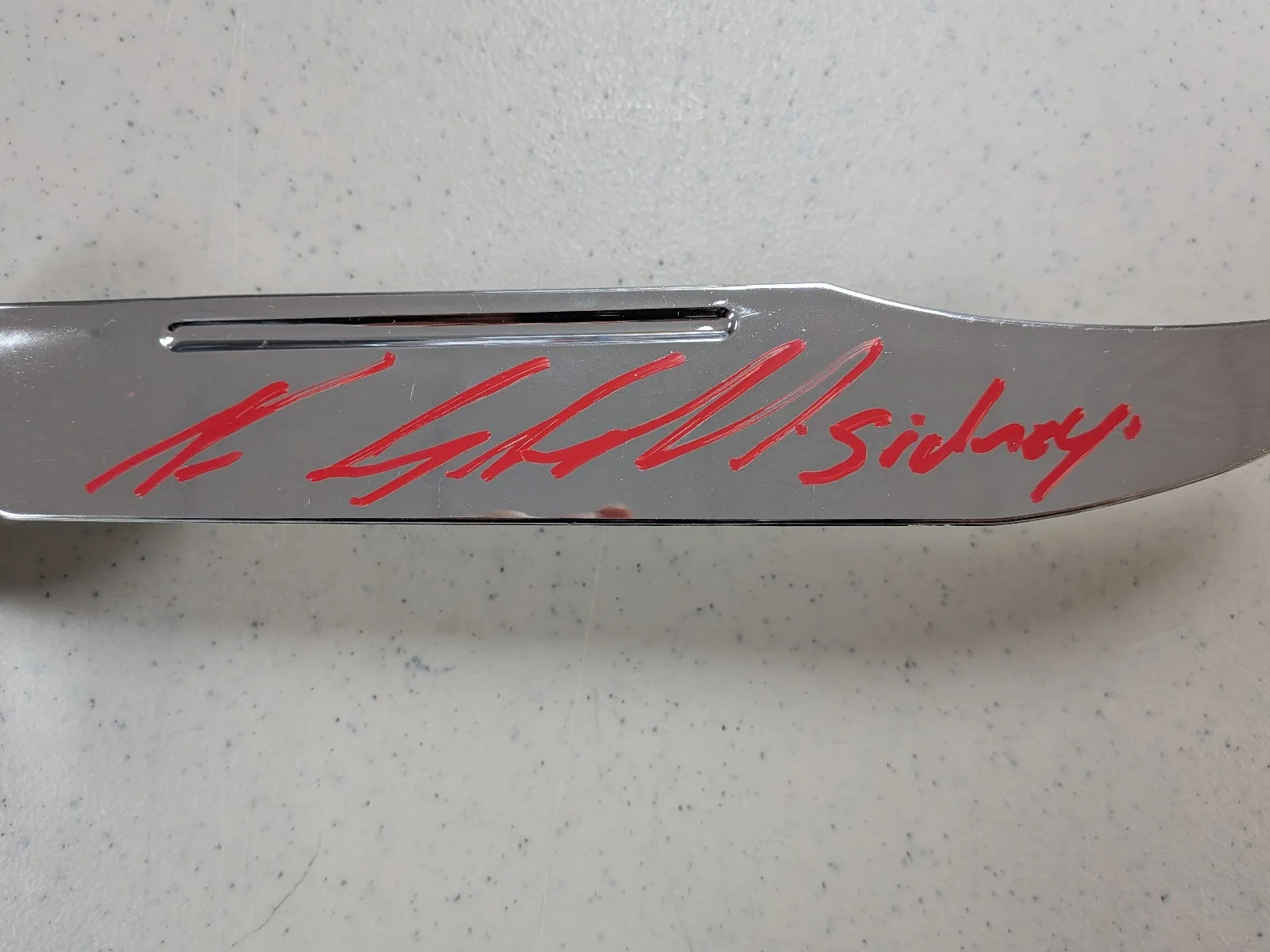 NEVE CAMPBELL Signed Plastic PROP KNIFE Ghostface SCREAM Sidney Auto JSA COA, image 2