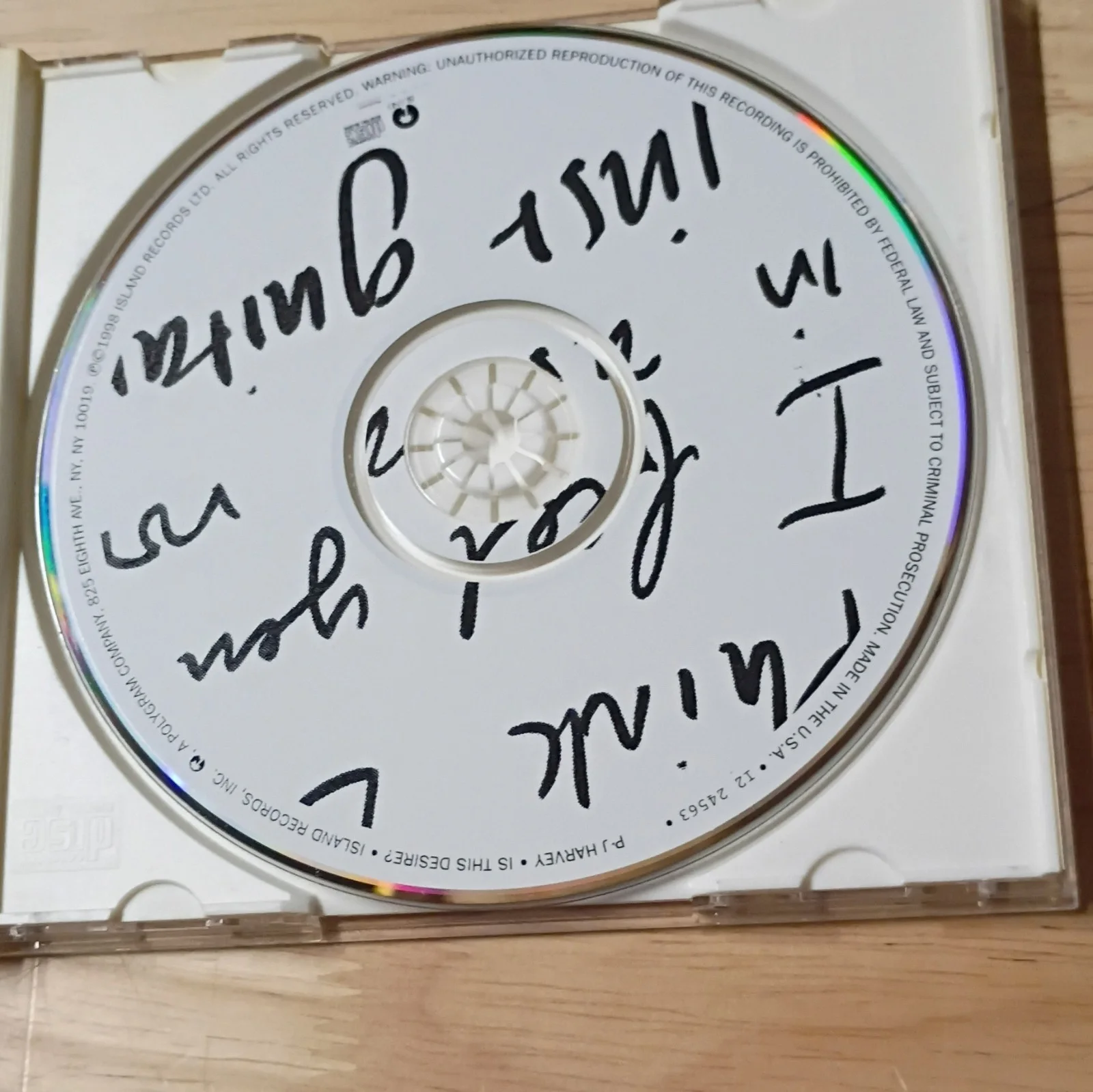 PJ Harvey Is This Desire? Signed Autographed CD & Booklet Music Jewel Case, image 5