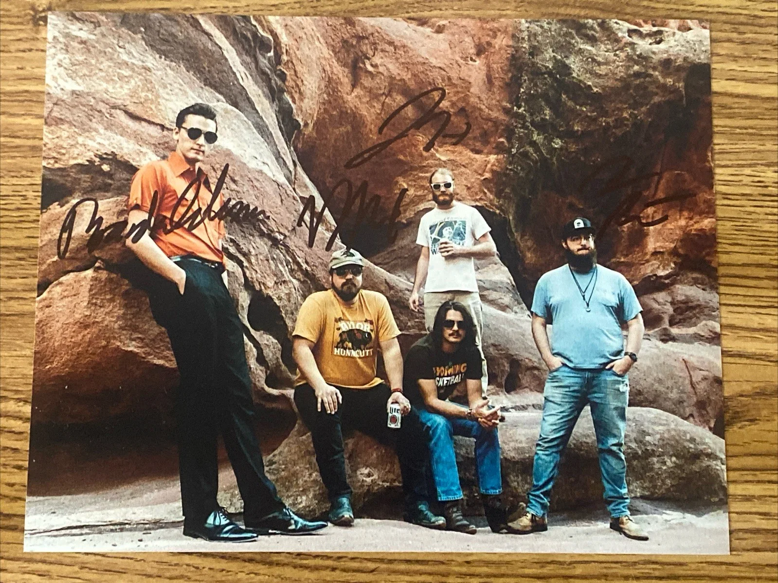 Brandon Coleman, John Hall, Drew Nix, Zach Richel — The Red Clay Strays Autographed 8x10 Photo Brandon Coleman +3 Band Members
