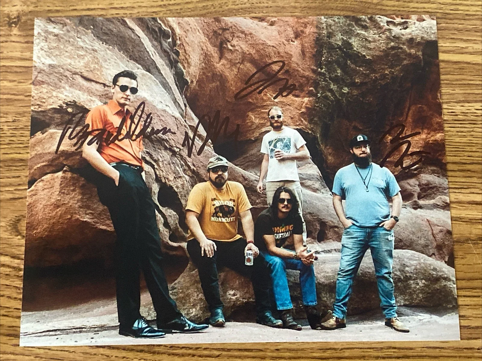 Brandon Coleman, John Hall, Drew Nix, Zach Richel — The Red Clay Strays Autographed 8x10 Photo Brandon Coleman +3 Band Members