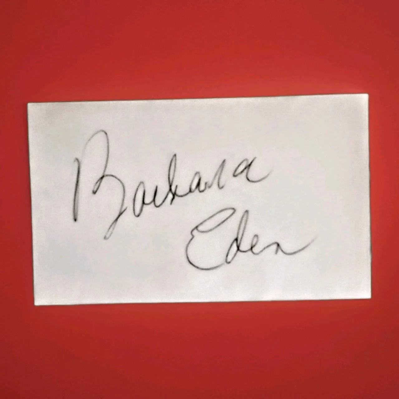 Barbara Eden — Barbara Eden Signed 3x5, image 2
