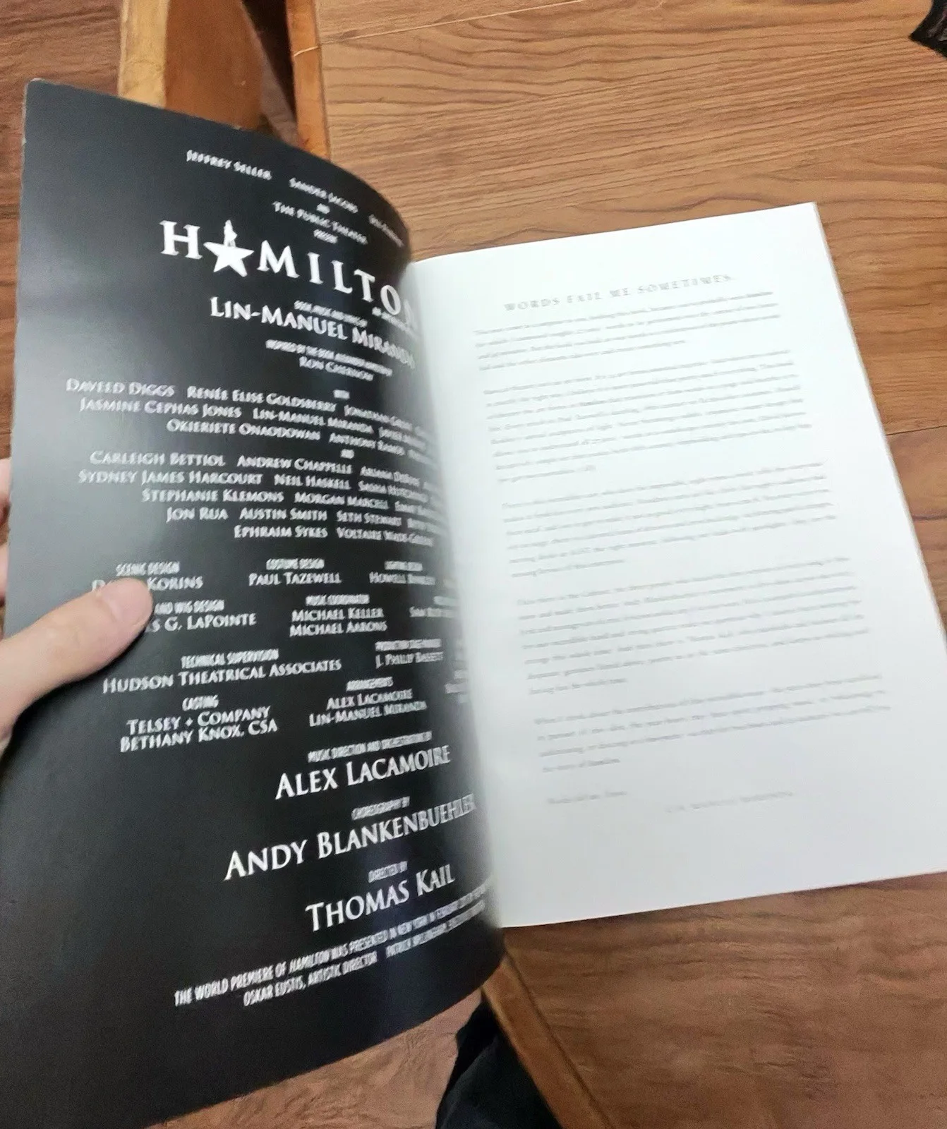 Hamilton Musical original cast signed autographed Book, image 4